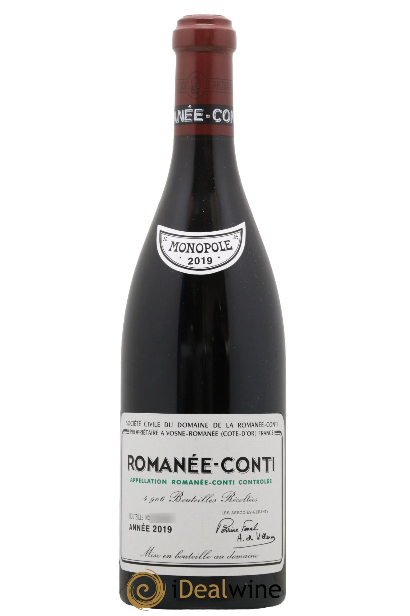 Romanée-Conti Grand Cru Domaine de la Romanée-Conti 2019 - Lot de 1 bouteille - 0