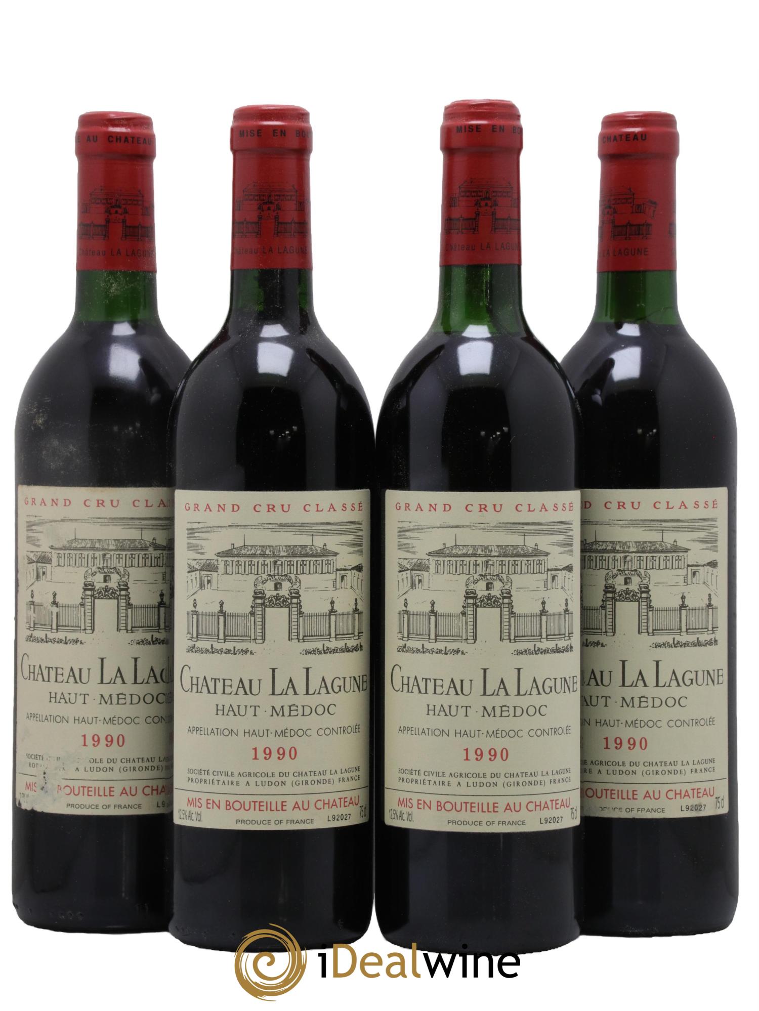 Château la Lagune 3ème Grand Cru Classé 1990 - Lotto di 4 bottiglie - 0