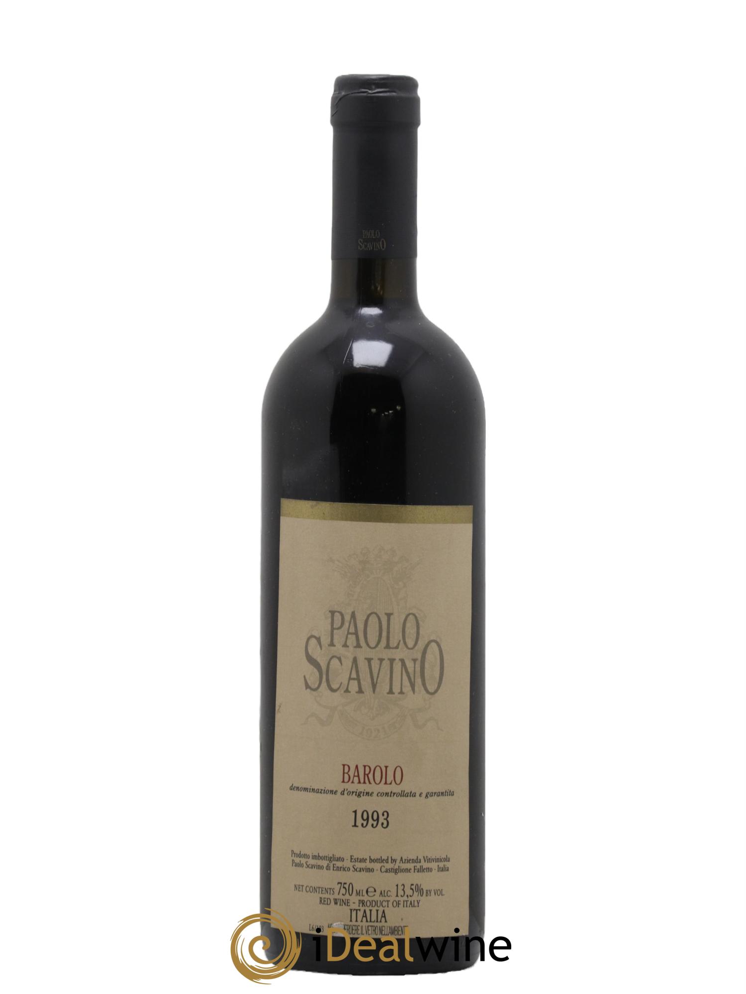 Barolo DOCG Paolo Scavino 1993 - Posten von 1 Flasche - 0