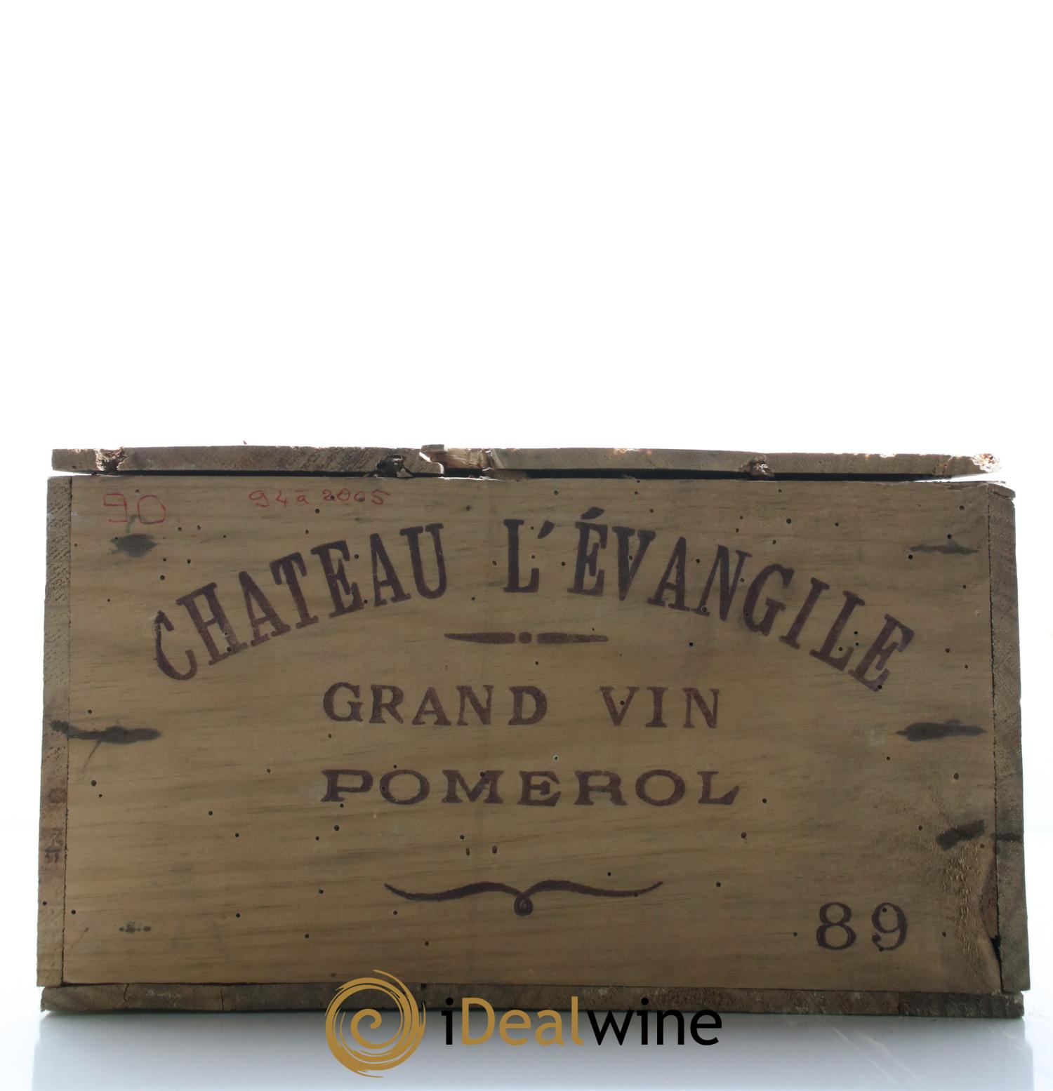 Château l' Évangile 1989 - Lot de 12 bouteilles - 1