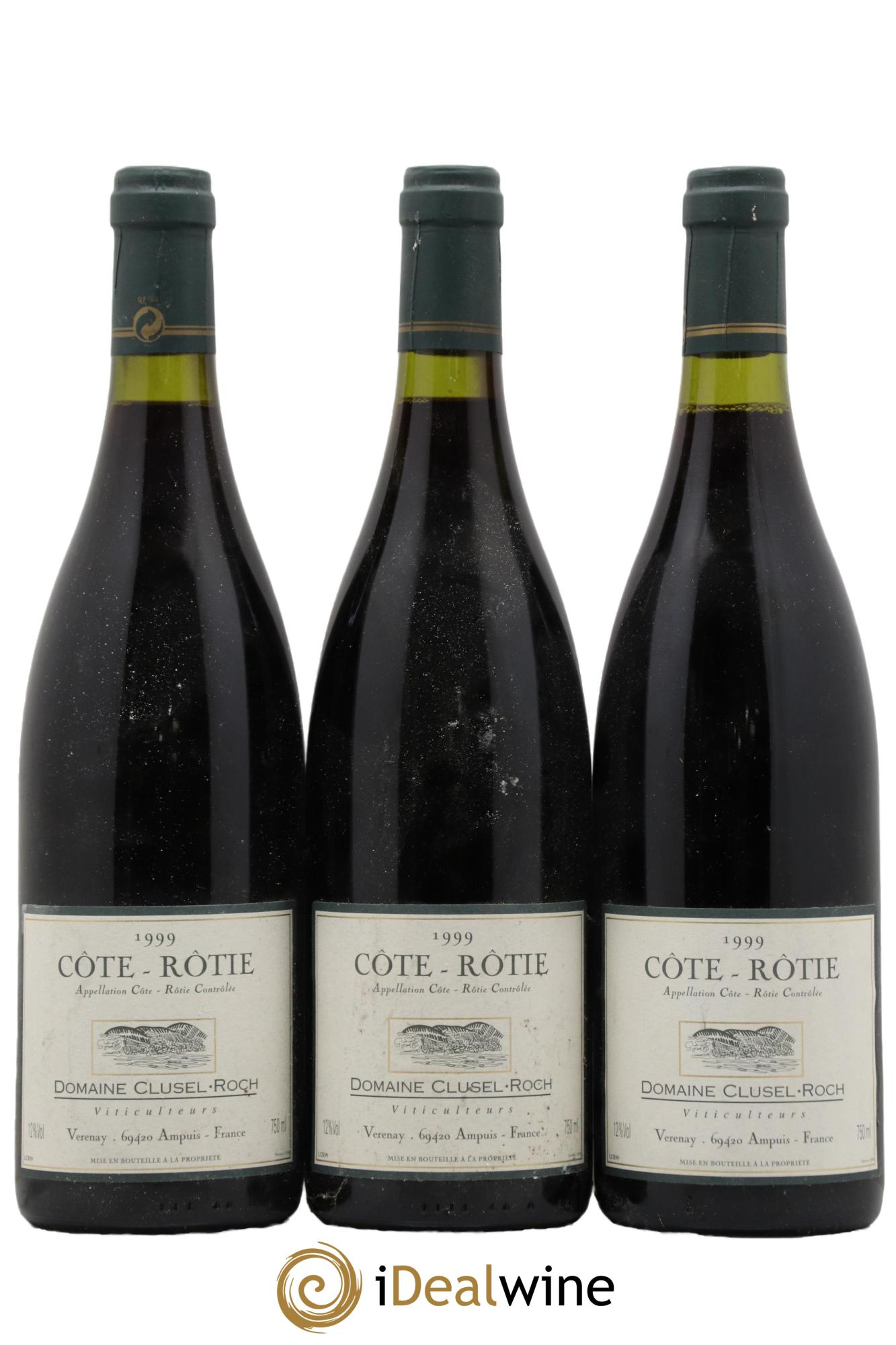 Côte-Rôtie Clusel-Roch 1999 - Posten von 3 Flaschen - 0