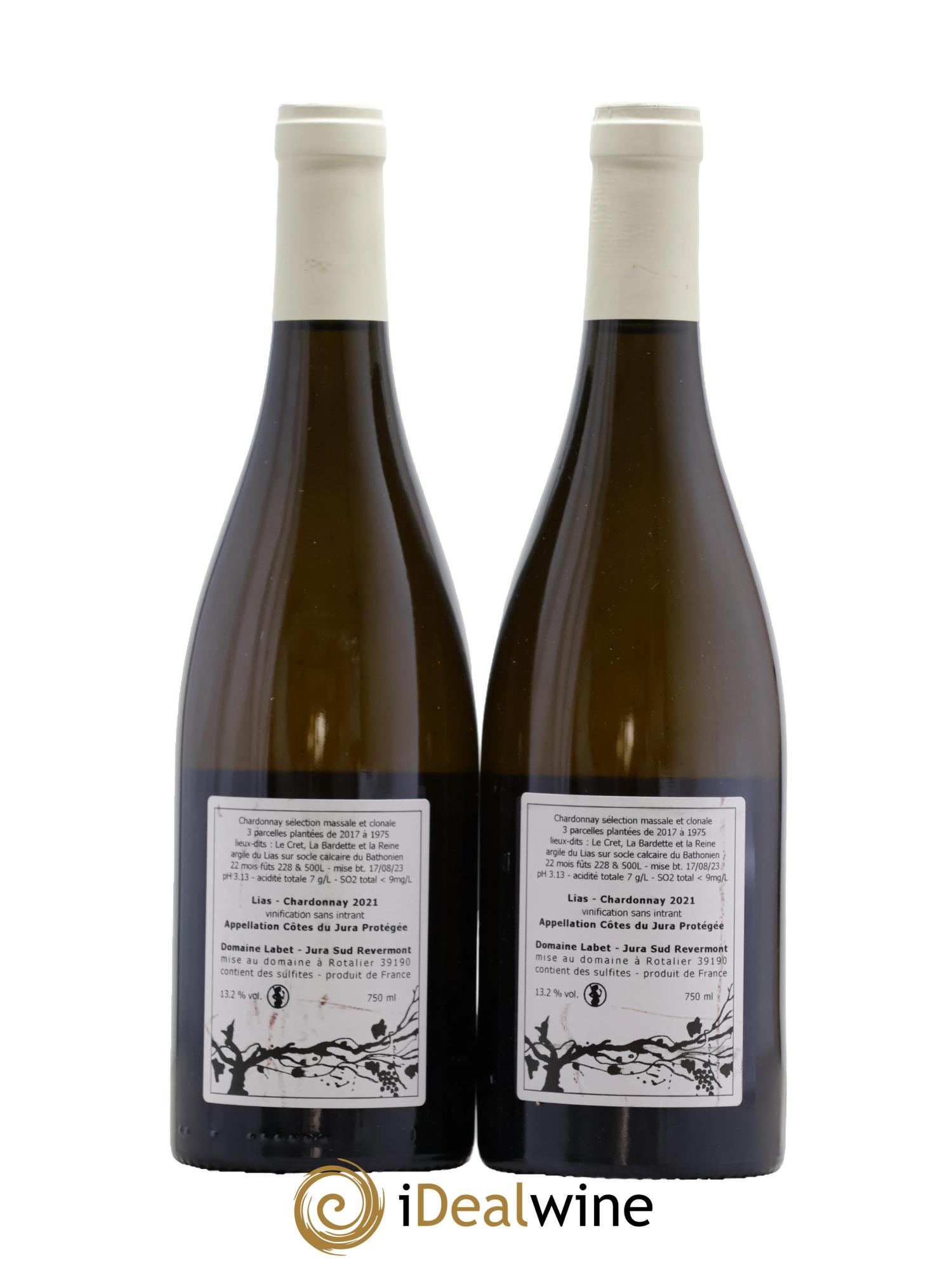 Côtes du Jura Chardonnay Lias Romain - Julien  - Charline Labet 2021 - Lot of 2 bottles - 1