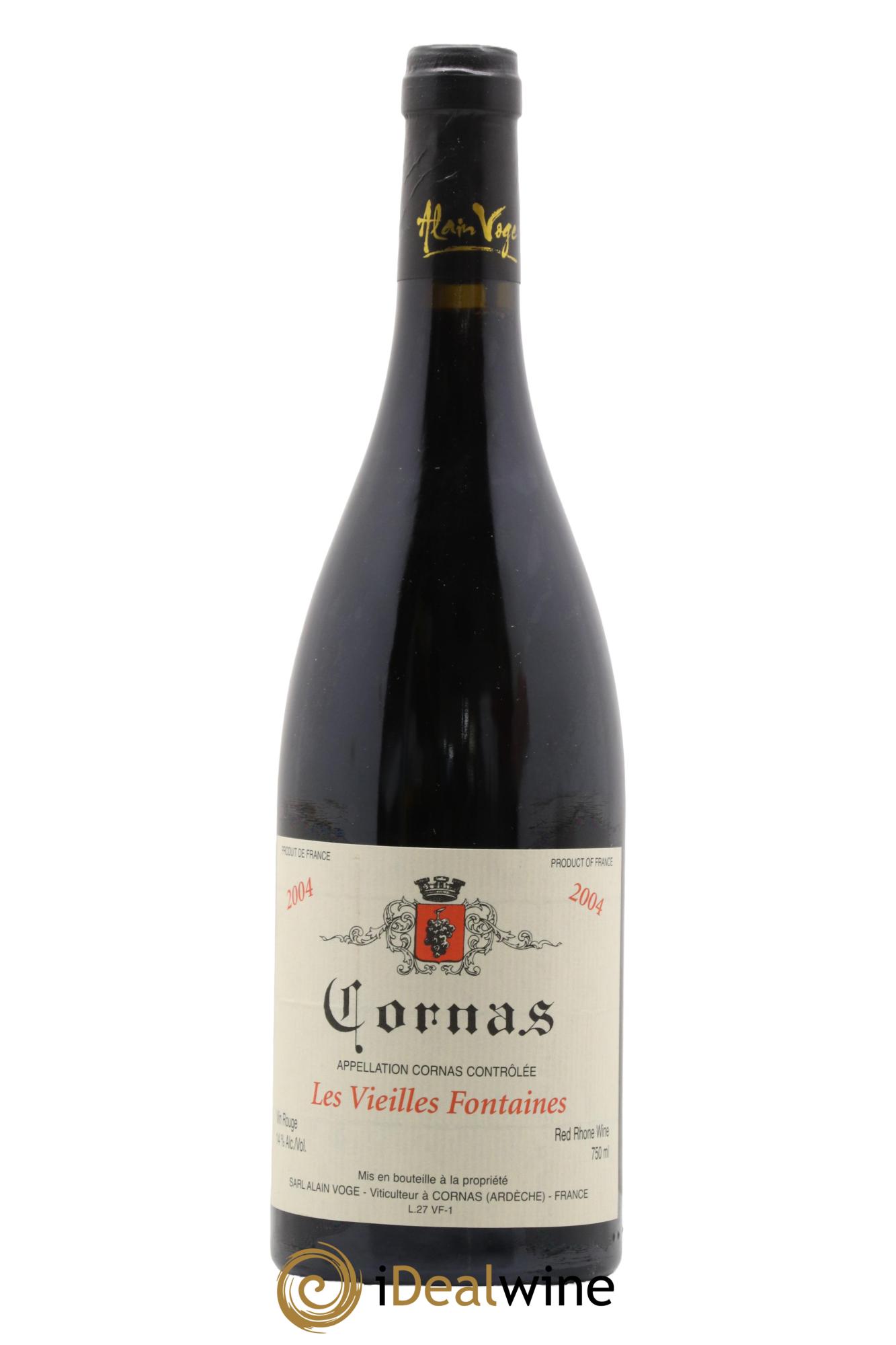 Cornas Les Vieilles Fontaines Alain Voge (Domaine) 2004 - Lotto di 1 bottiglia - 0