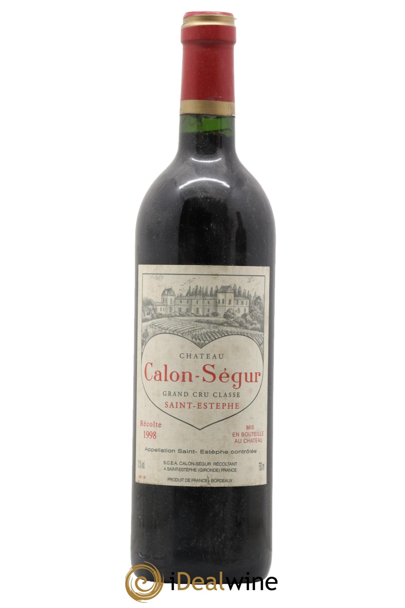 Château Calon Ségur 3ème Grand Cru Classé 1998 - Lot de 1 bouteille - 0