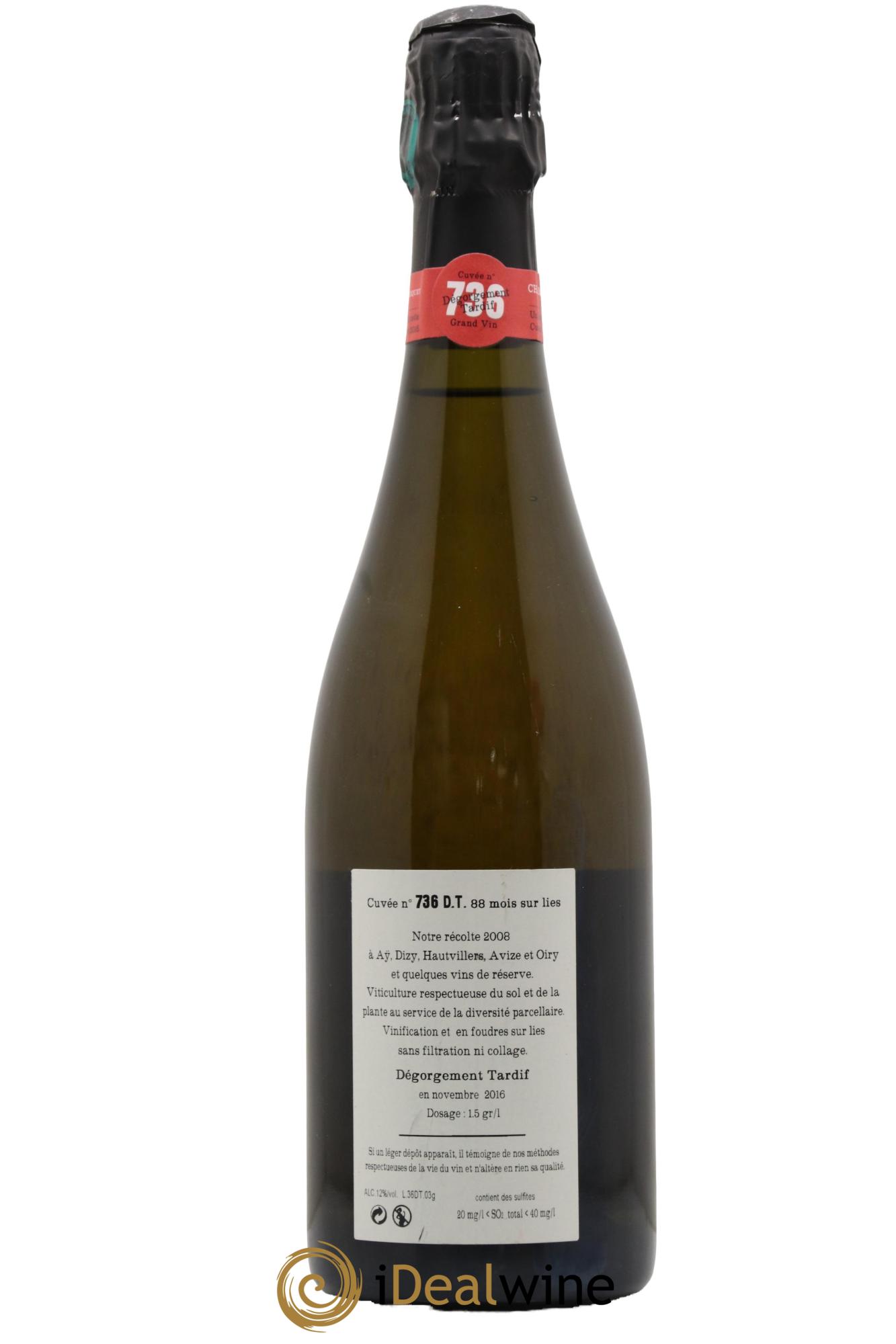 Cuvée 736 Dégorgement Tardif Extra Brut Jacquesson 2008 - Lot de 1 bouteille - 1