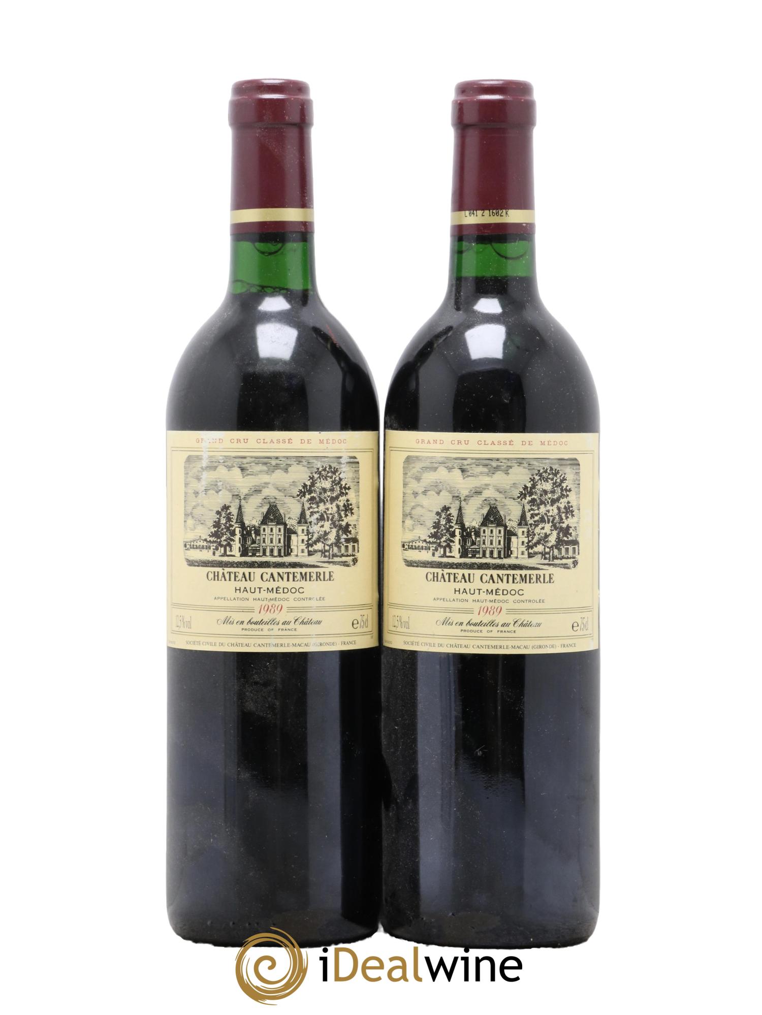 Château Cantemerle 5ème Grand Cru Classé 1989 - Lot de 2 bouteilles - 0