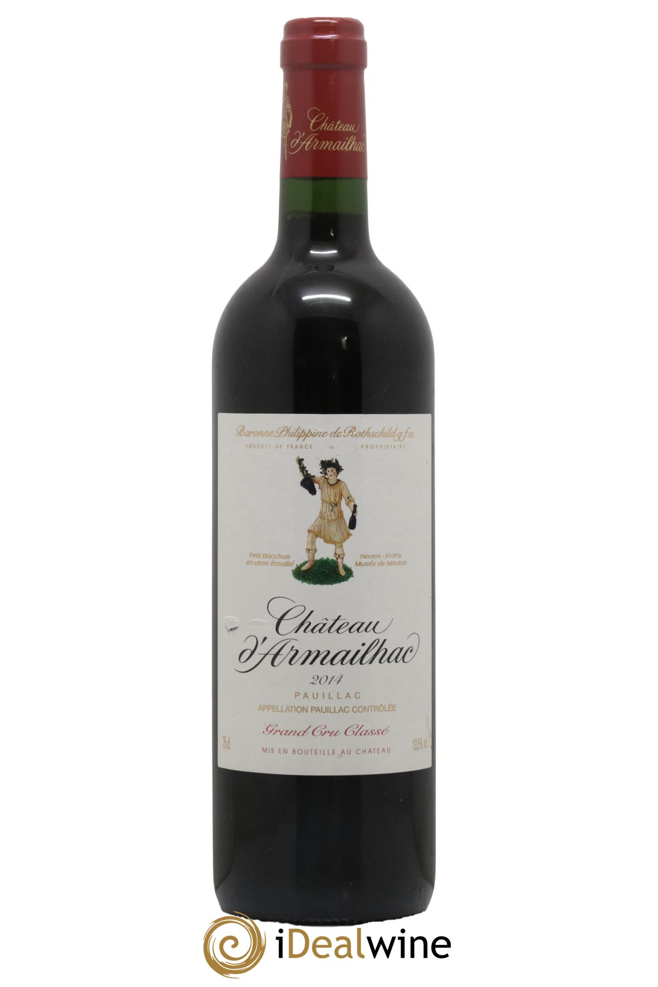 Château d' Armailhac - Mouton Baron(ne) Philippe 5ème Grand Cru Classé 2014 - Posten von 1 Flasche - 0