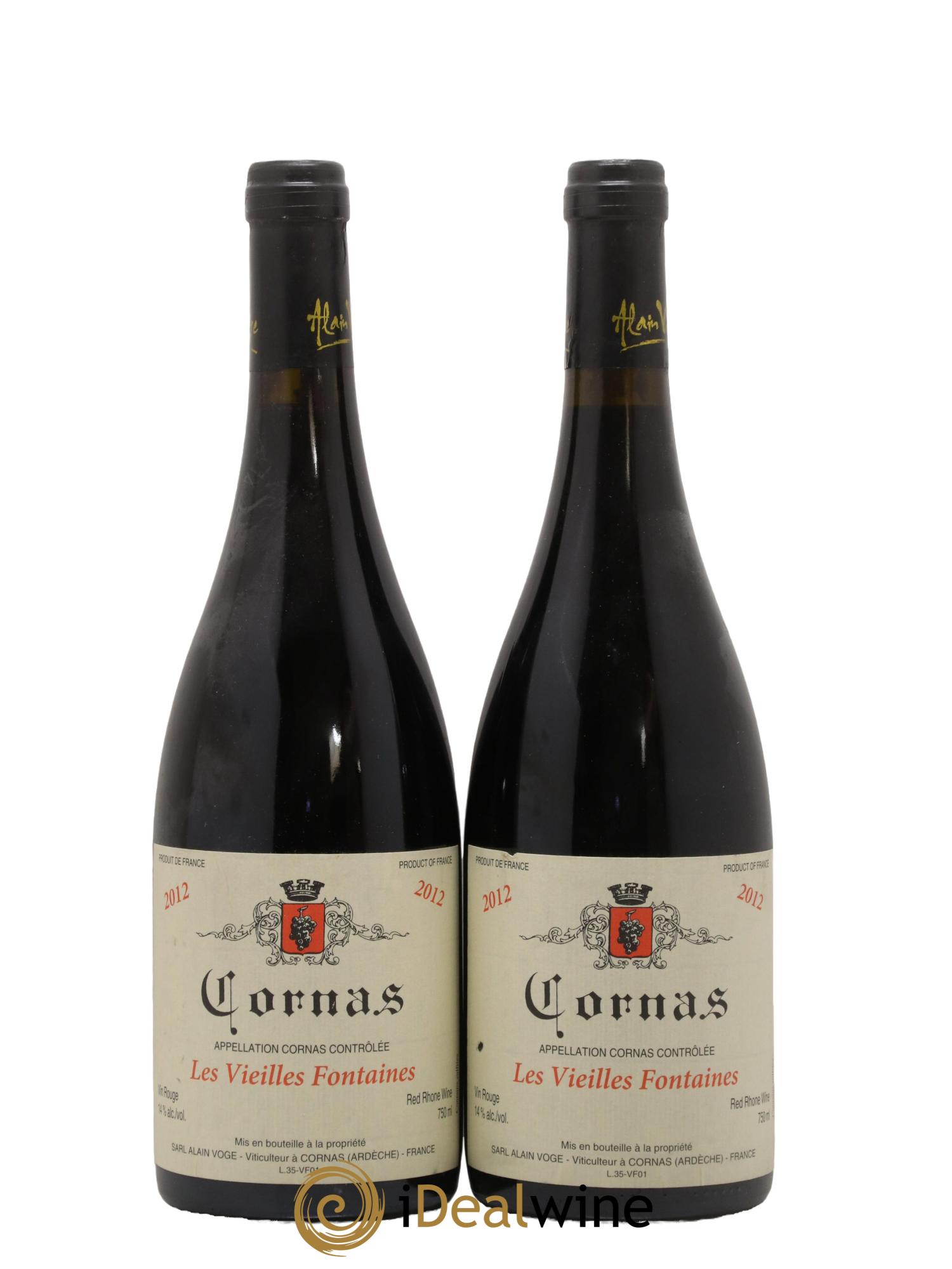 Cornas Les Vieilles Fontaines Alain Voge (Domaine) 2012 - Posten von 2 Flaschen - 0