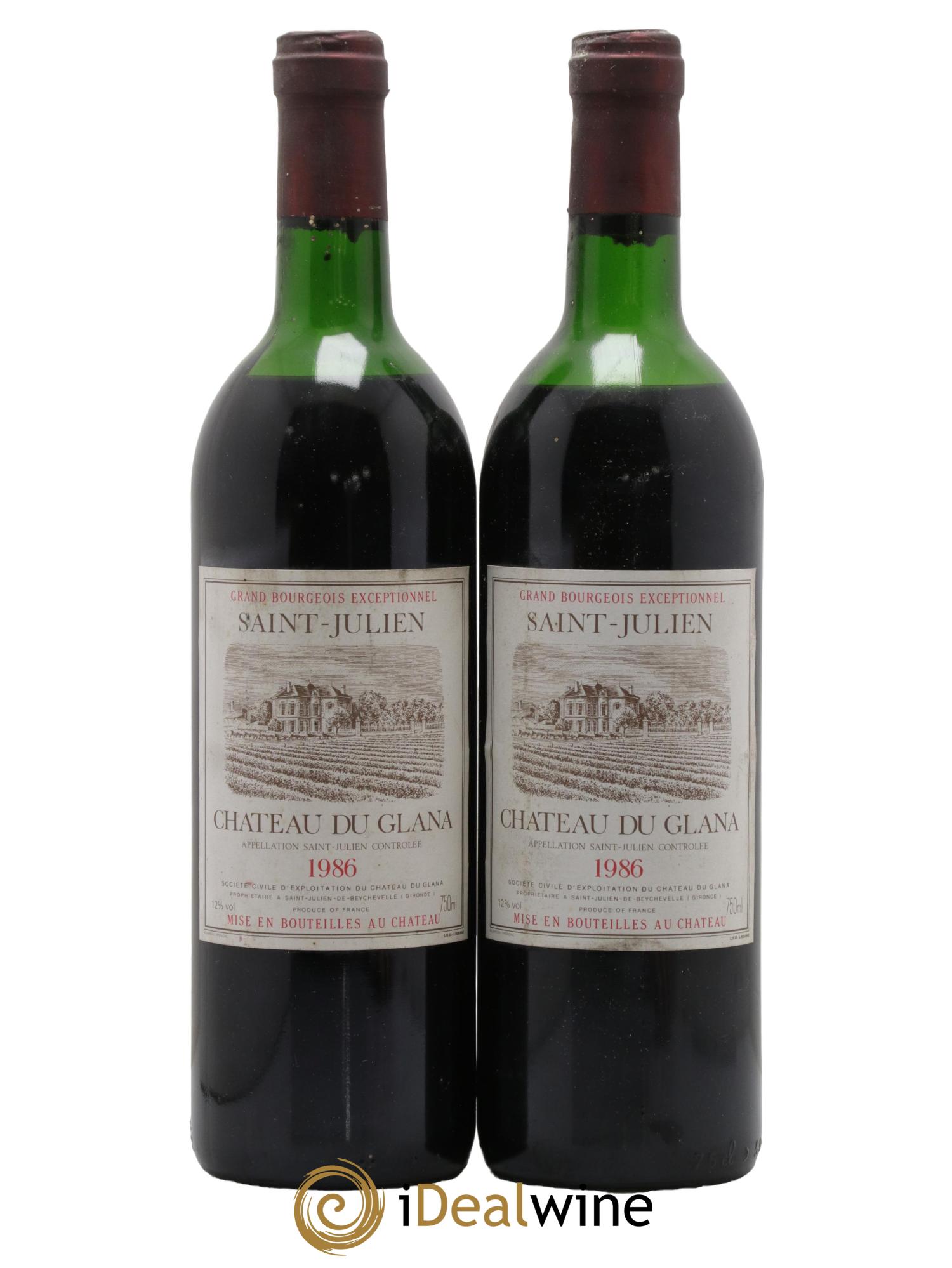 Château du Glana Cru Bourgeois 1986 - Lot of 2 bottles - 0