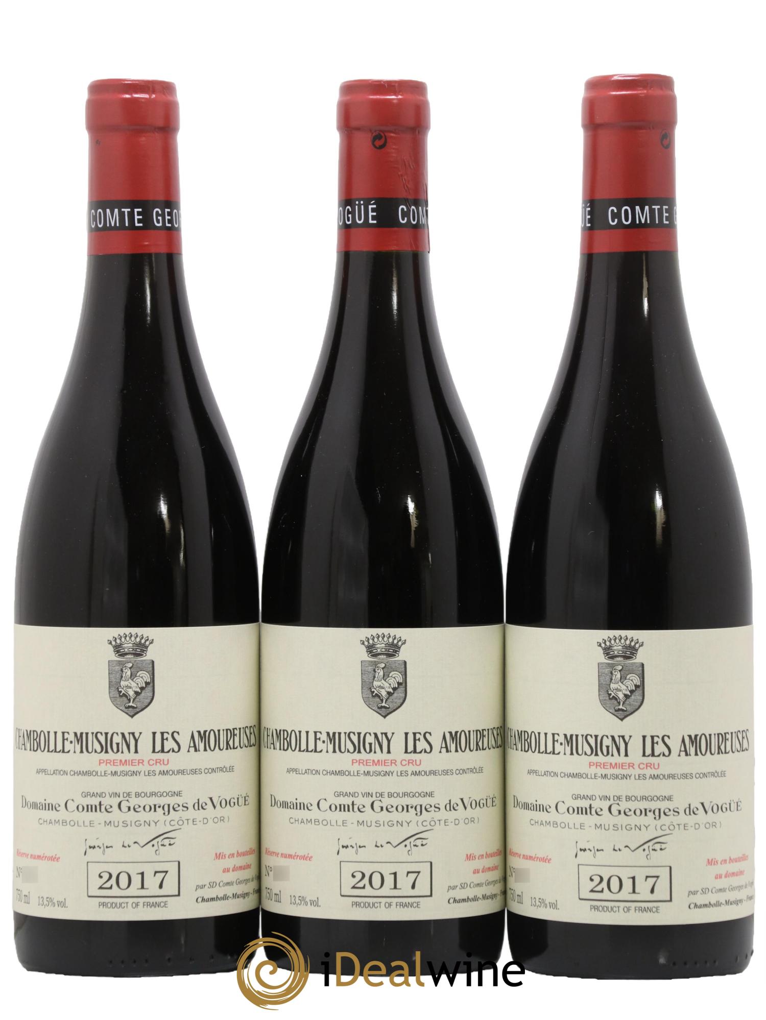 Chambolle-Musigny 1er Cru Les Amoureuses Comte Georges de Vogüé 2017 - Lot of 3 bottles - 0