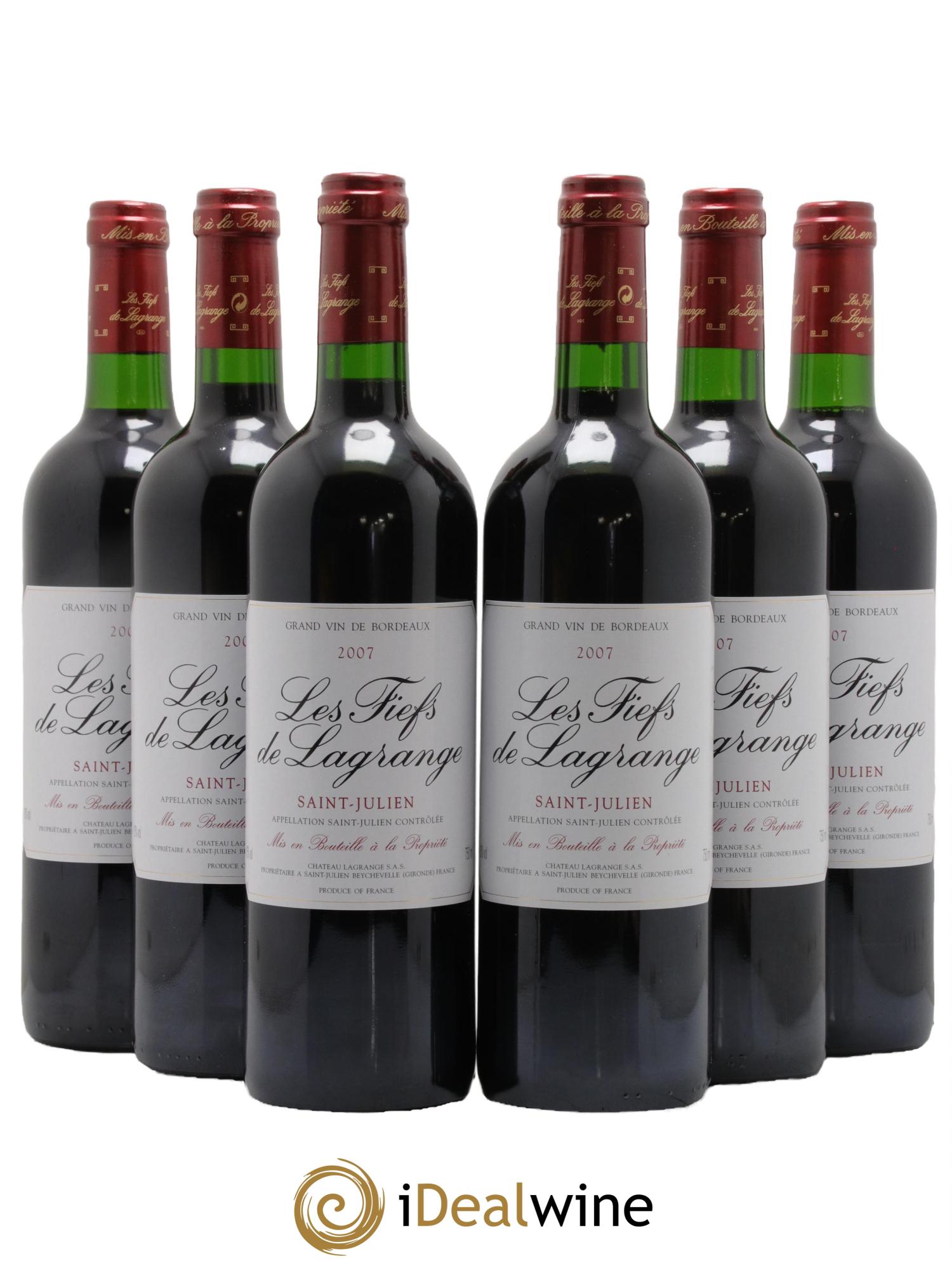 Les Fiefs de Lagrange Second Vin 2007 - Lot of 6 bottles - 0