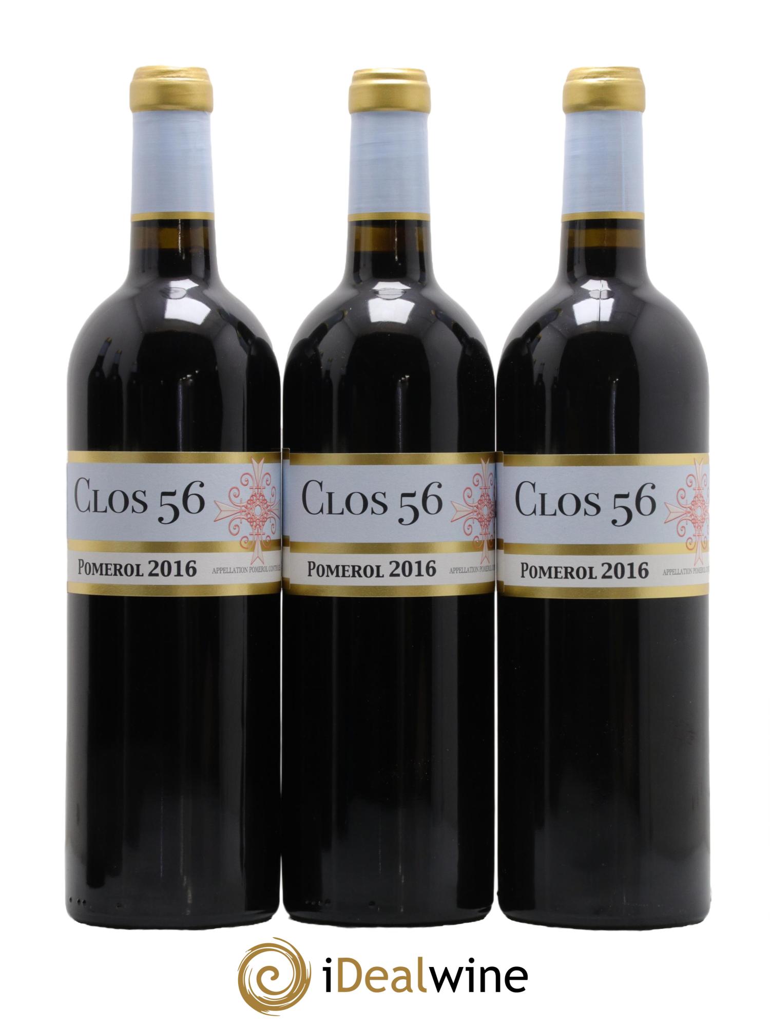 Pomerol Clos 56 2016 - Lot of 6 bottles - 1