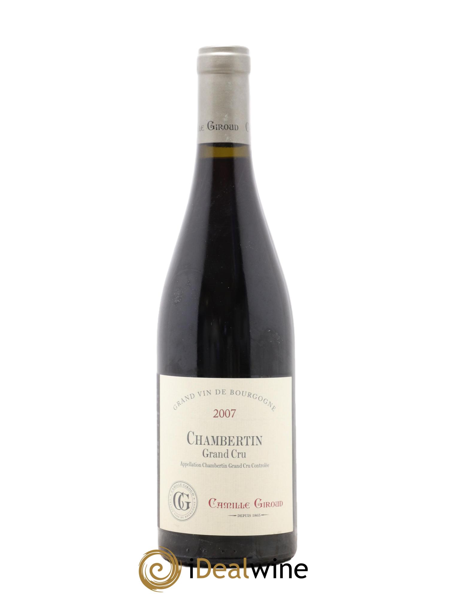 Chambertin Grand Cru Camille Giroud (Domaine) 2007 - Lot de 1 bouteille - 0