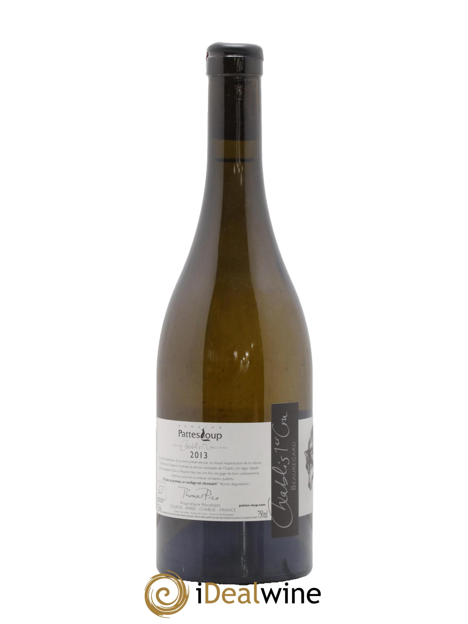 Chablis 1er Cru Beauregard Pattes Loup (Domaine) 2013 - Lot de 1 bouteille - 1