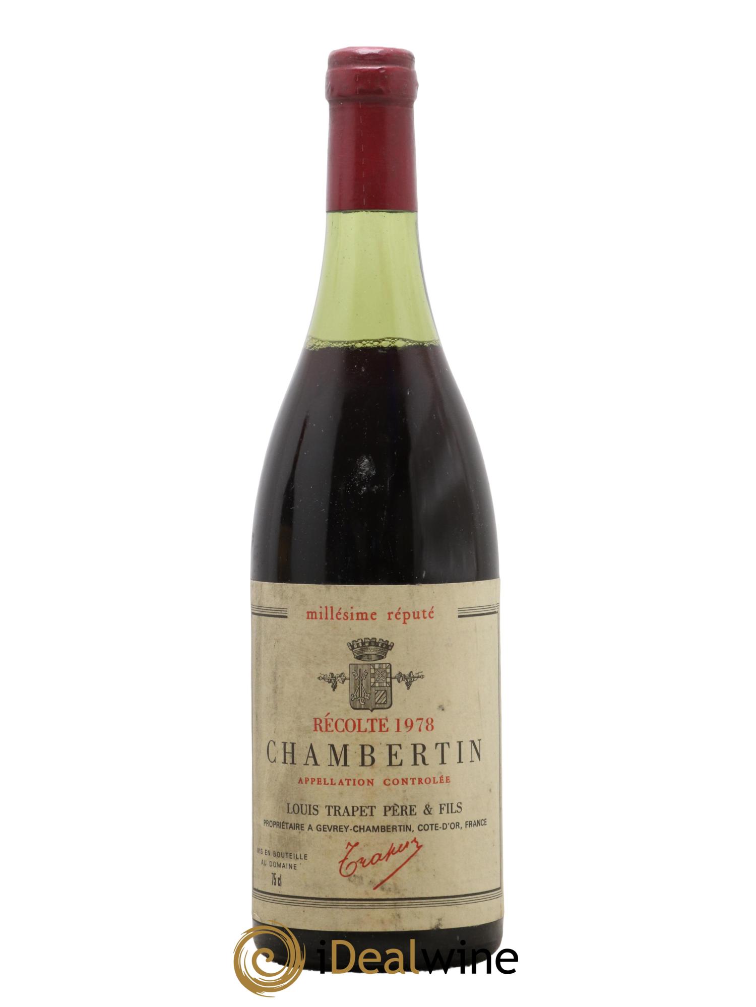 Chambertin Grand Cru Domaine Trapet 1978 - Lot of 1 bottle - 0