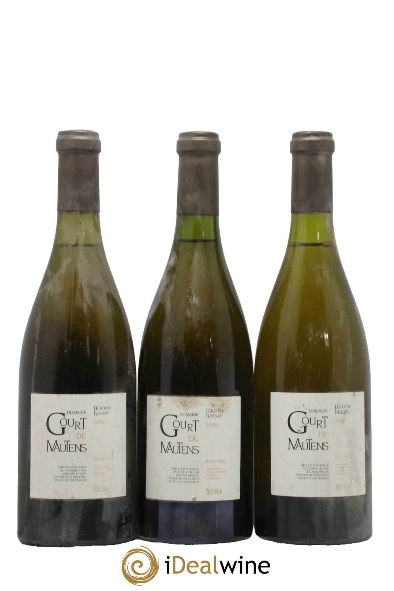 Rasteau Domaine Gourt de Mautens - Jérôme Bressy 2001 - Lot de 3 bouteilles - 0