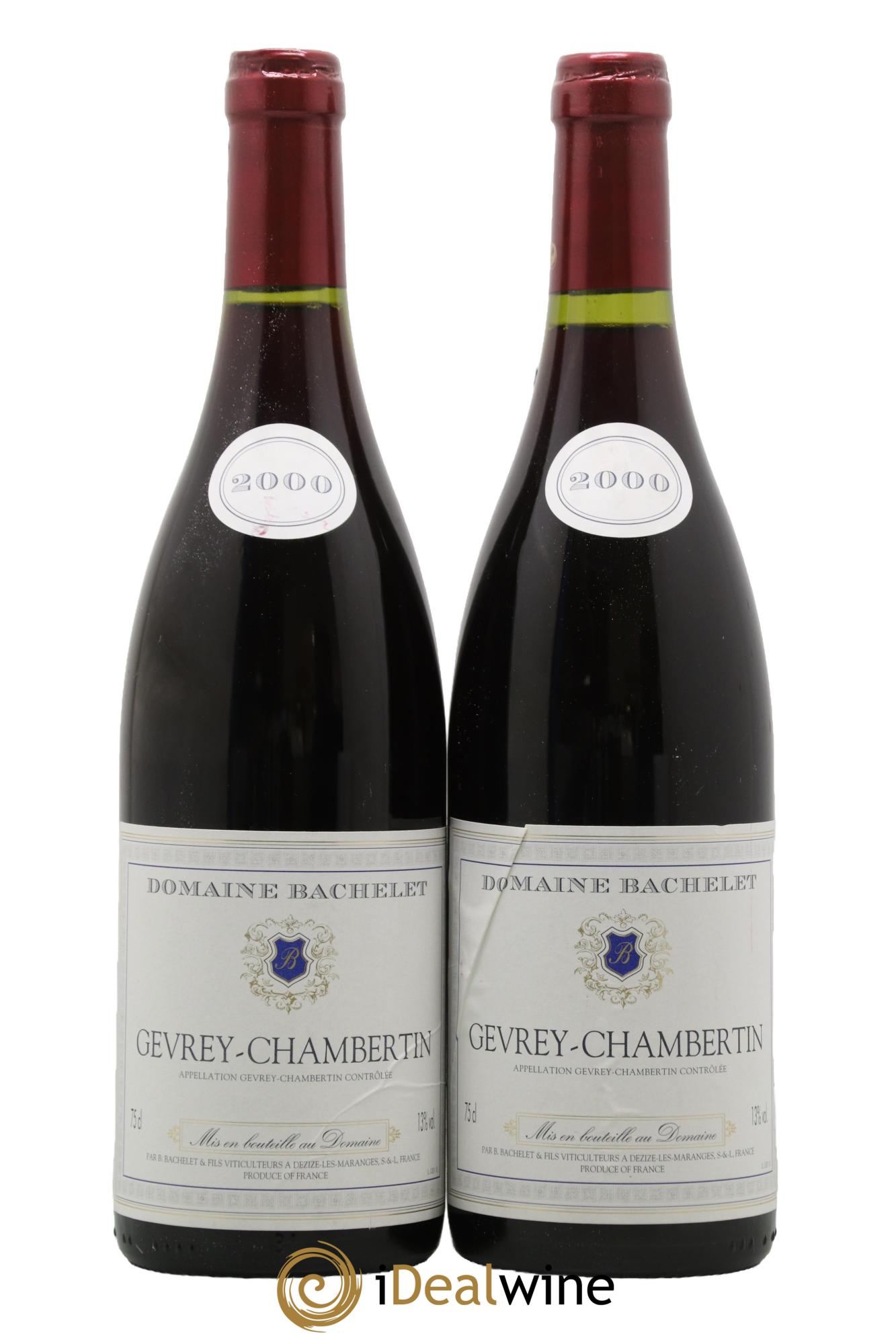 Gevrey-Chambertin Domaine Bachelet 2000 - Lot de 2 bouteilles - 0