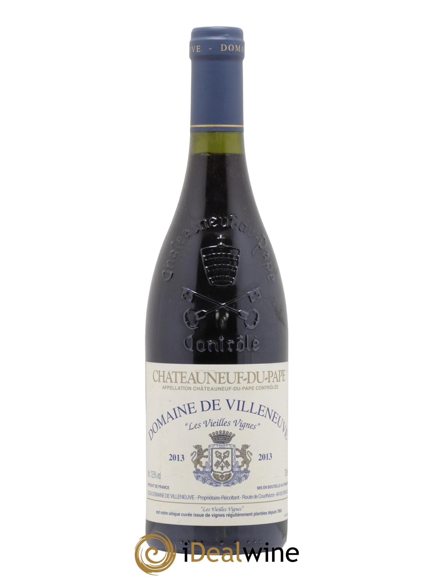 Châteauneuf-du-Pape Vieilles Vignes Domaine de Villeneuve 2013 - Lotto di 1 bottiglia - 0