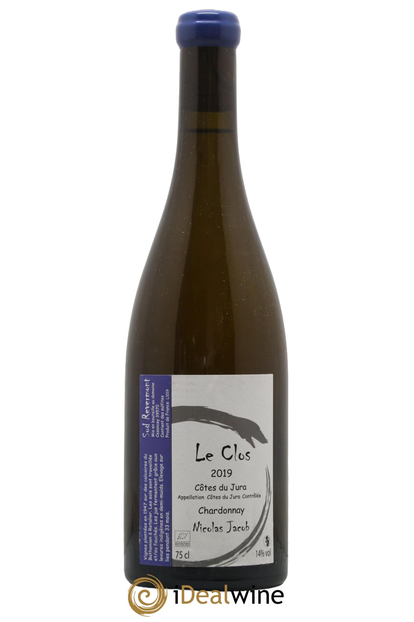 Côtes du Jura Chardonnay Le Clos  Nicolas Jacob  2019 - Lot of 1 bottle - 0