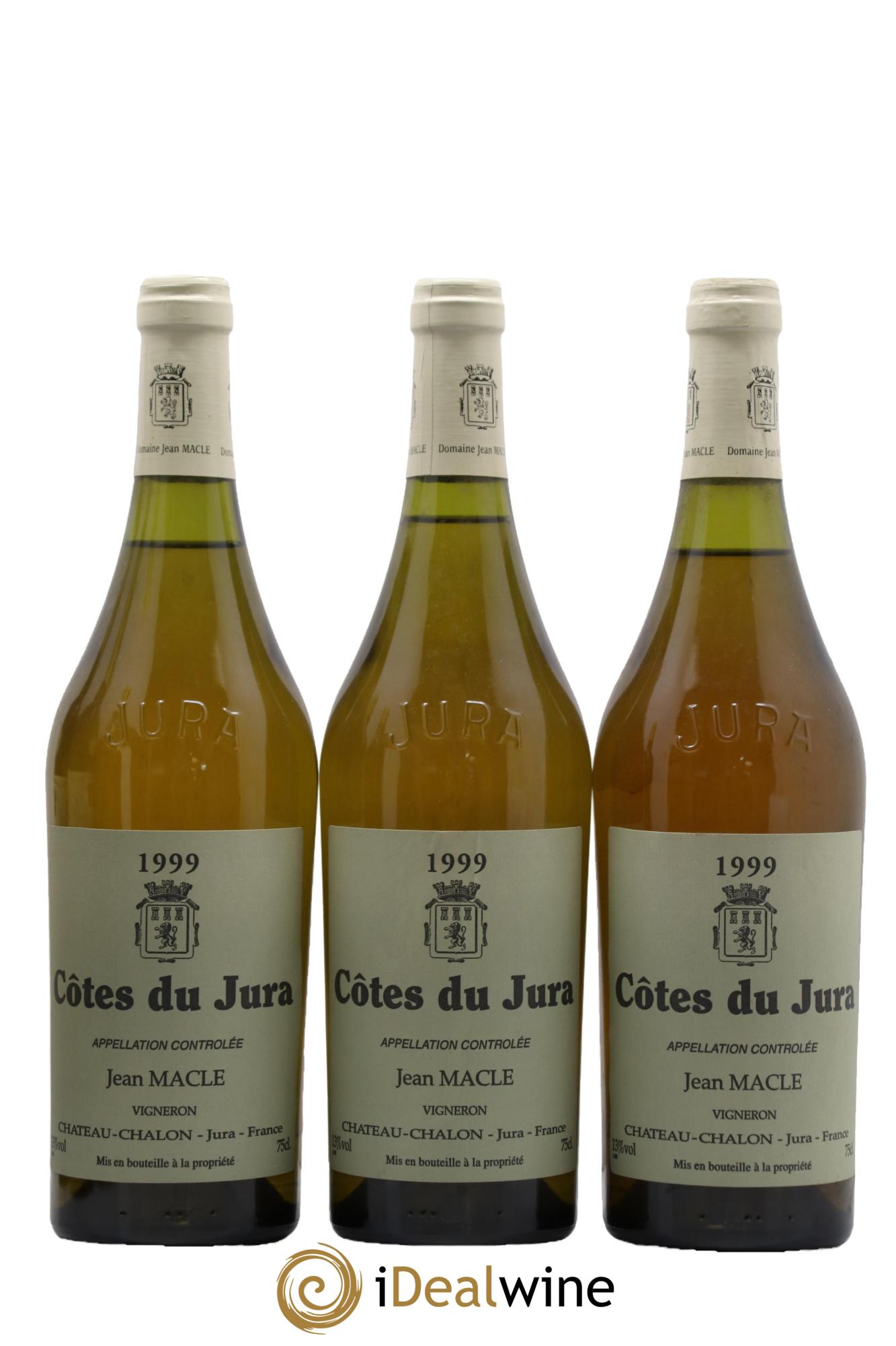 Côtes du Jura Jean Macle 1999 - Lot of 3 bottles - 0