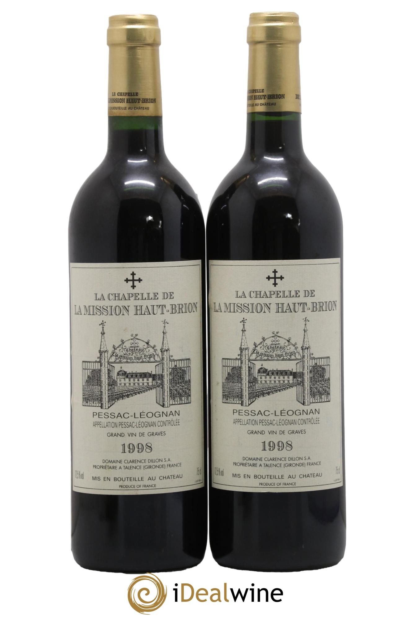 La Chapelle de La Mission Haut-Brion Second Vin  1998 - Lot of 2 bottles - 0