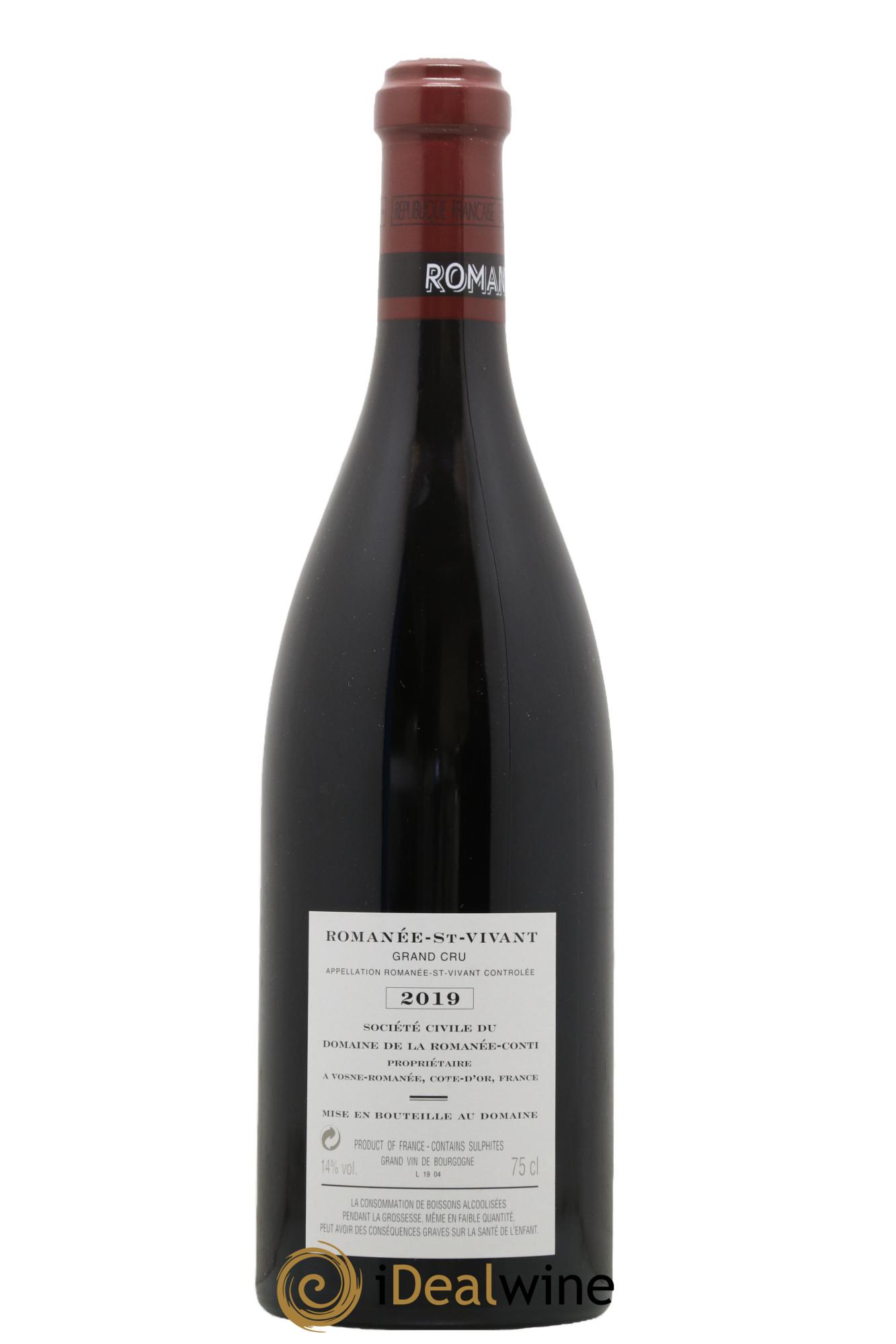 Romanée-Saint-Vivant Grand Cru Domaine de la Romanée-Conti 2019 - Lot of 1 bottle - 1