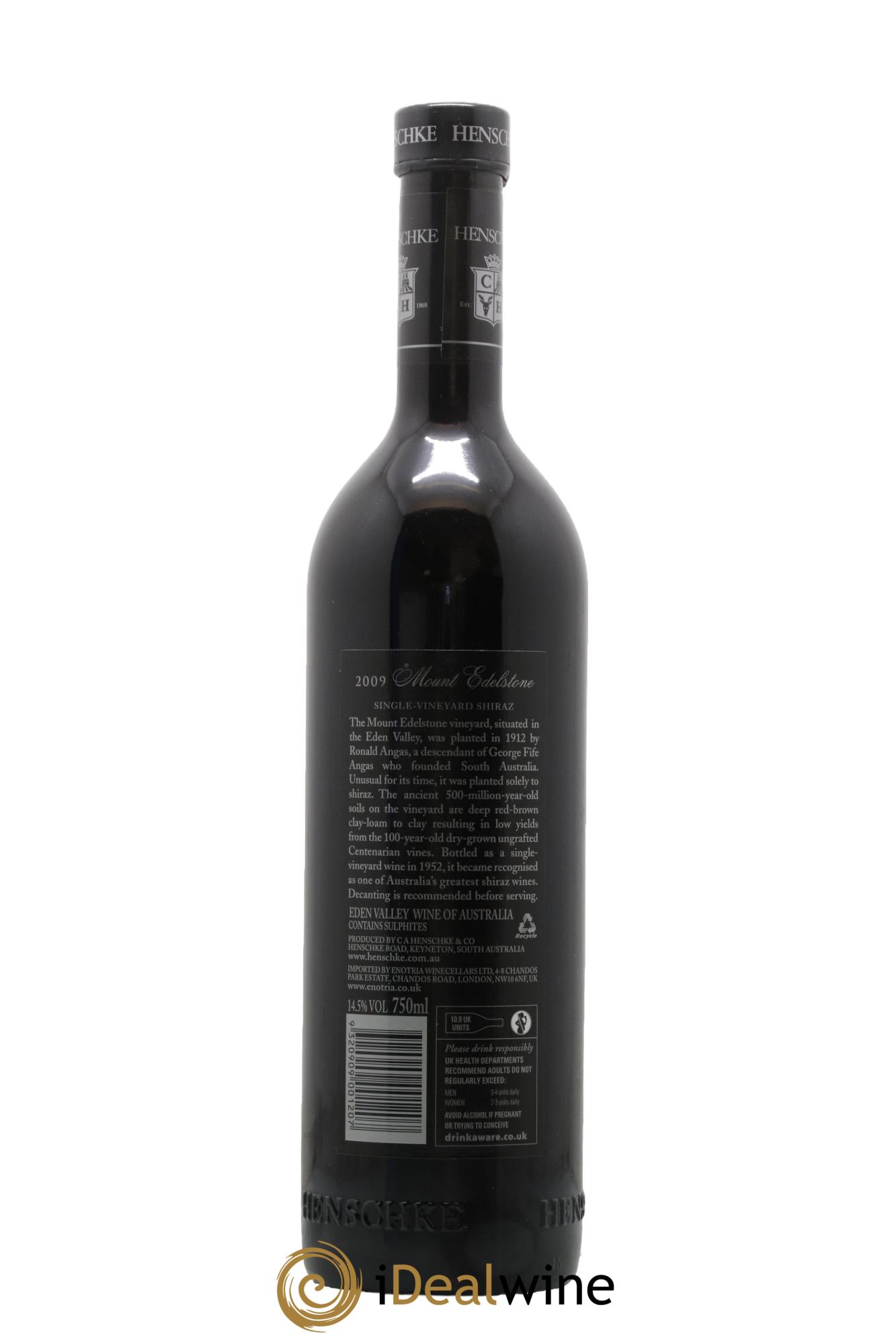 Eden Valley Mount Edelstone Shiraz  Henschke 2009 - Lotto di 1 bottiglia - 1