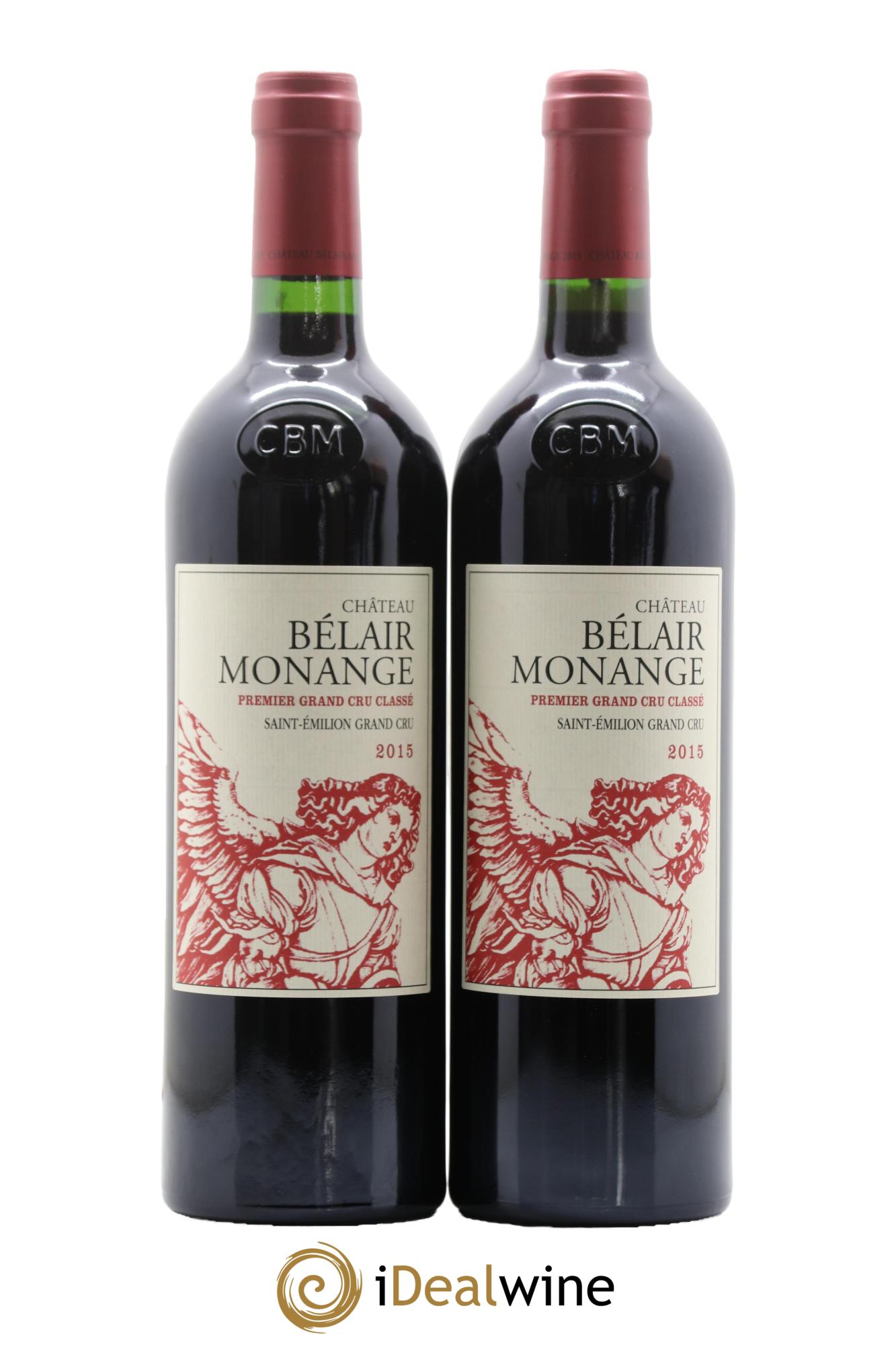 Château Belair (Belair-Monange) 1er Grand Cru Classé B 2015 - Lot of 2 bottles - 0