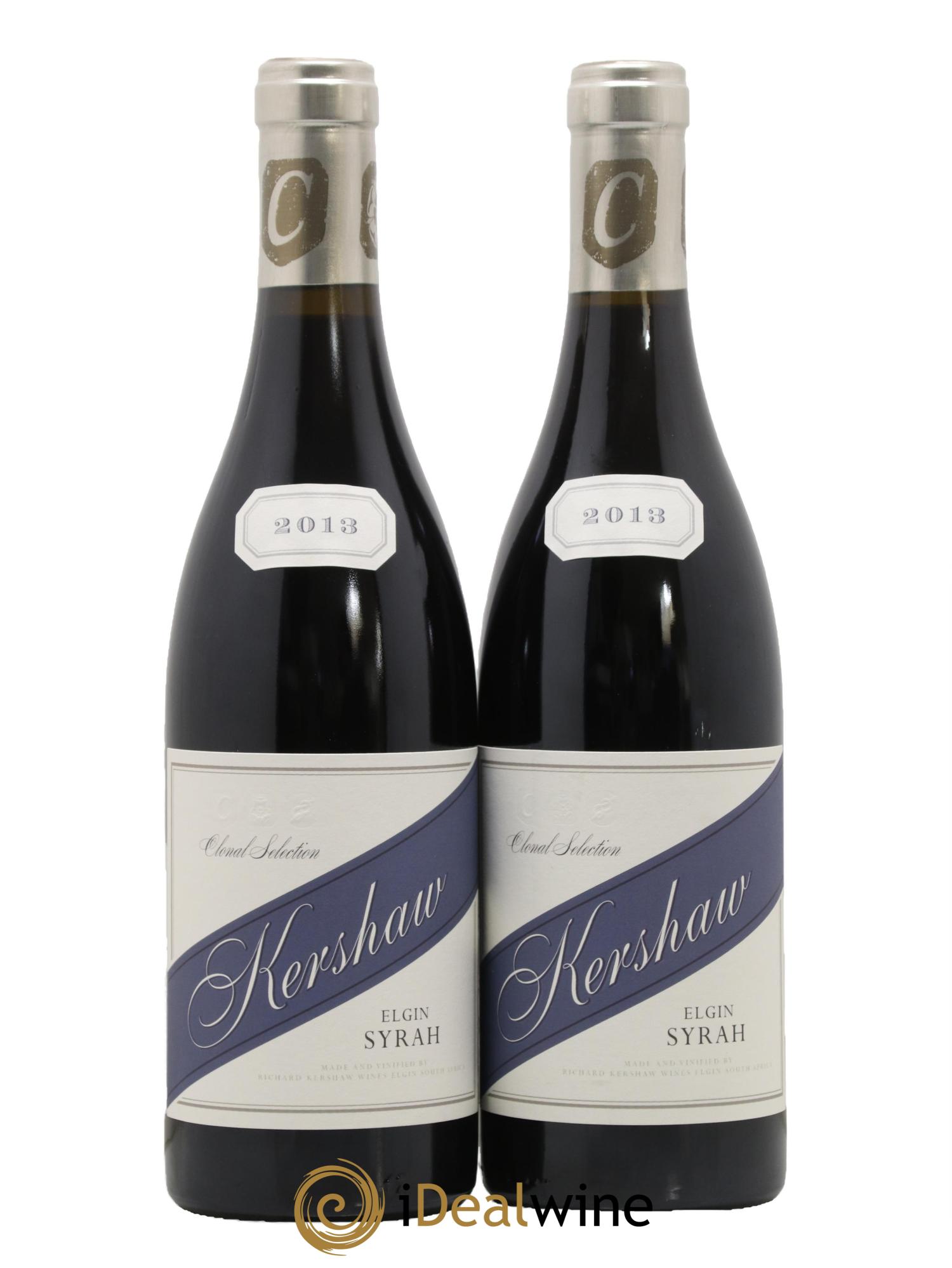 Afrique du Sud Elgin Syrah Clonal Selection Kershaw 2013 - Posten von 2 Flaschen - 0