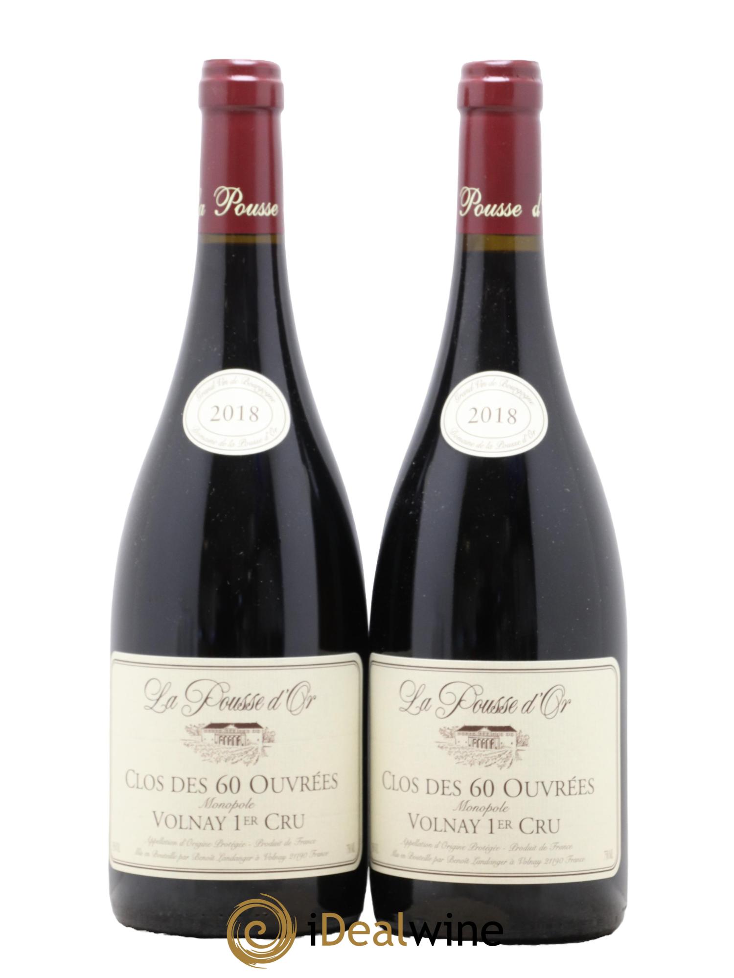 Volnay 1er Cru Clos des 60 ouvrées La Pousse d'Or (Domaine de) 2018 - Lot de 2 bouteilles - 0