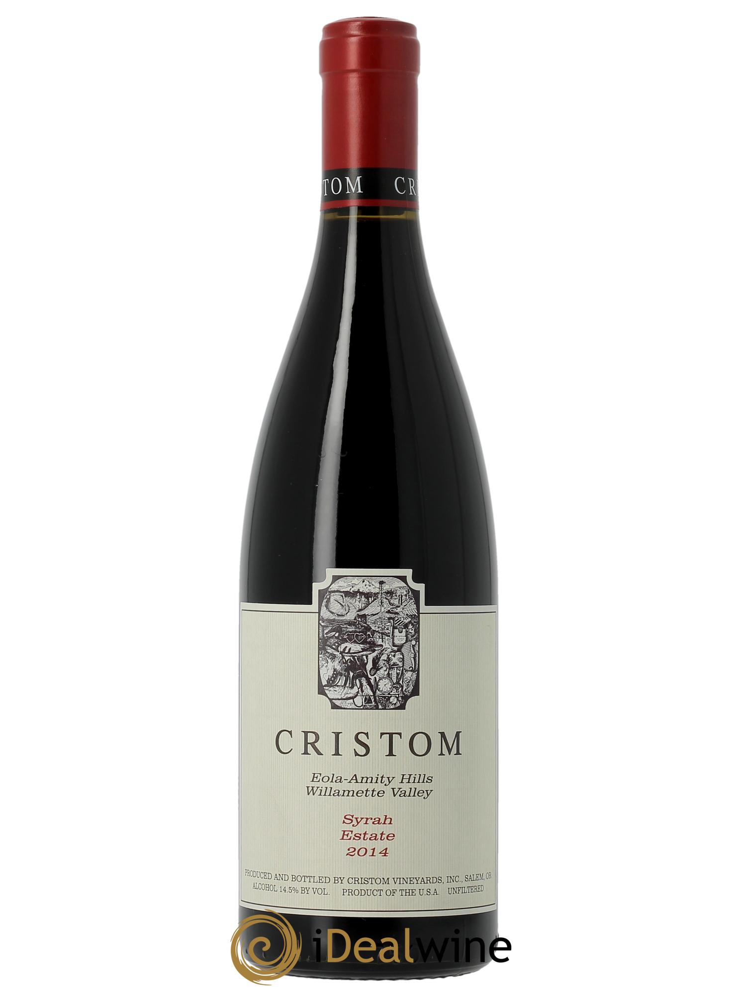 Willamette Valley Estate Syrah Cristom Vineyards  2014 - Lot of 1 bottle - 0