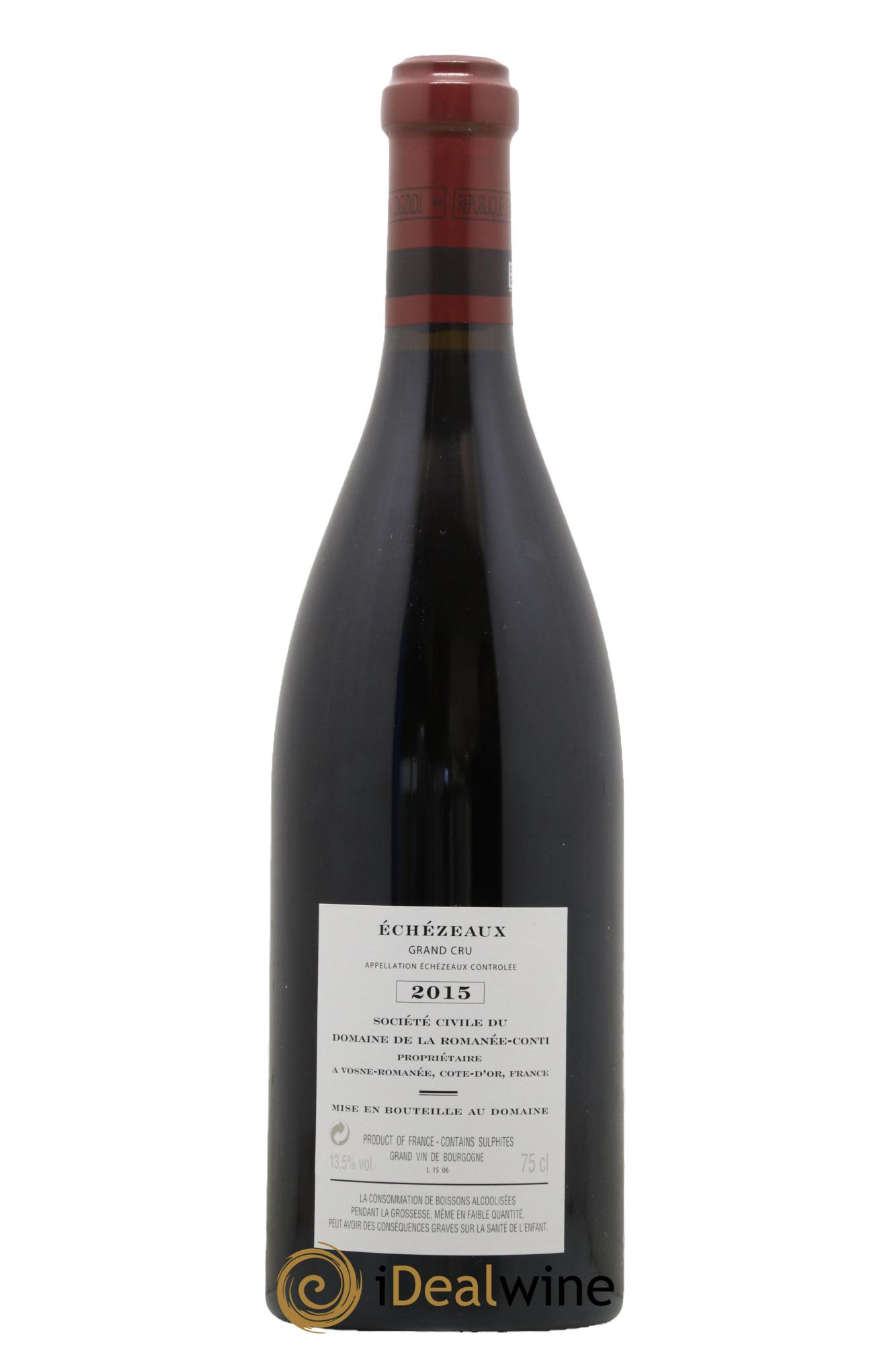 Echezeaux Grand Cru Domaine de la Romanée-Conti 2015 - Lot de 1 bouteille - 1