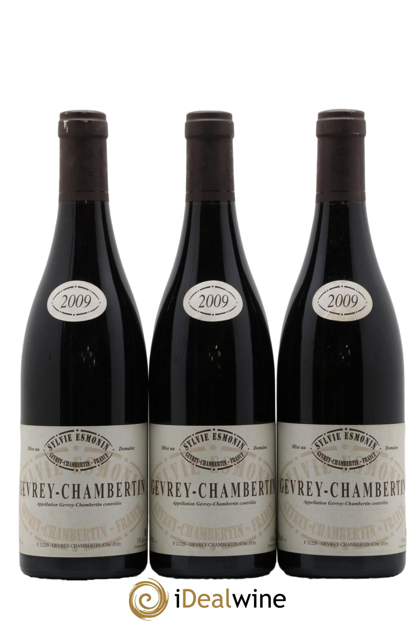 Gevrey-Chambertin Sylvie Esmonin  2009 - Lot de 3 bouteilles - 0