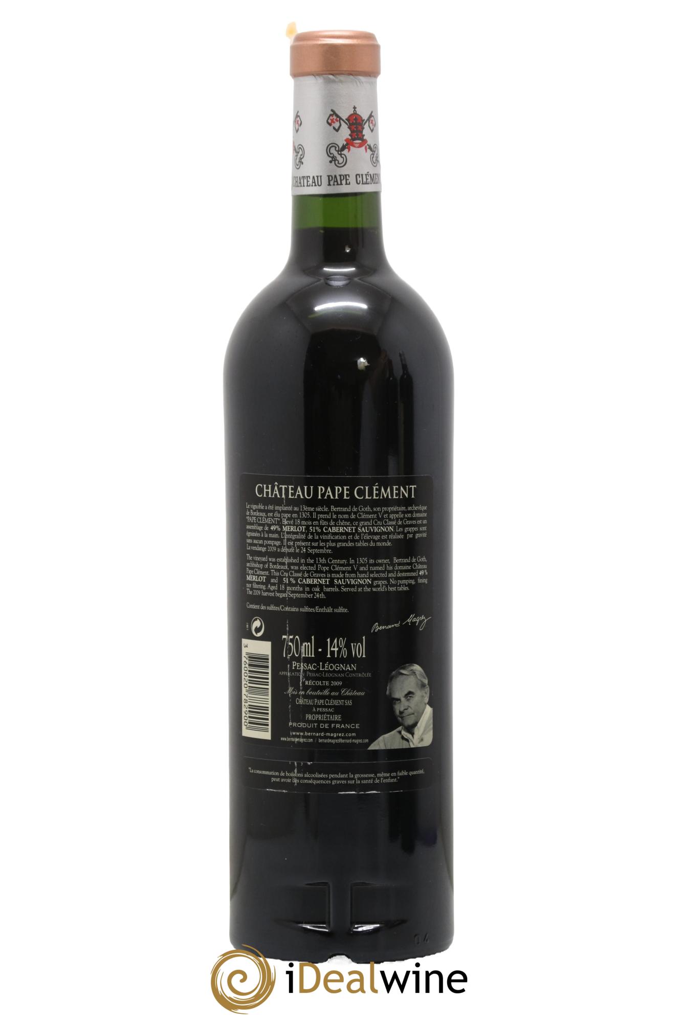 Château Pape Clément Cru Classé de Graves  2009 - Lot de 1 bouteille - 1