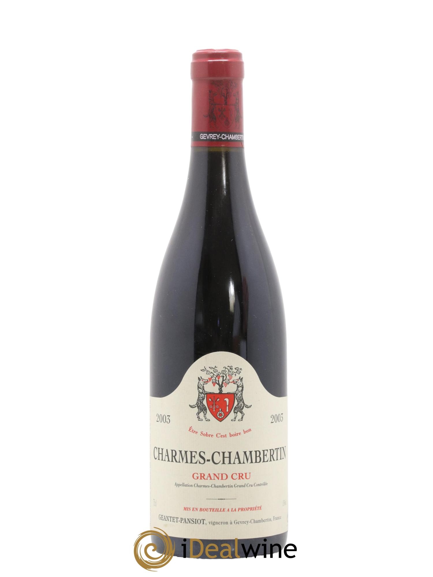 Charmes-Chambertin Grand Cru Geantet-Pansiot 2003 - Lot of 1 bottle - 0