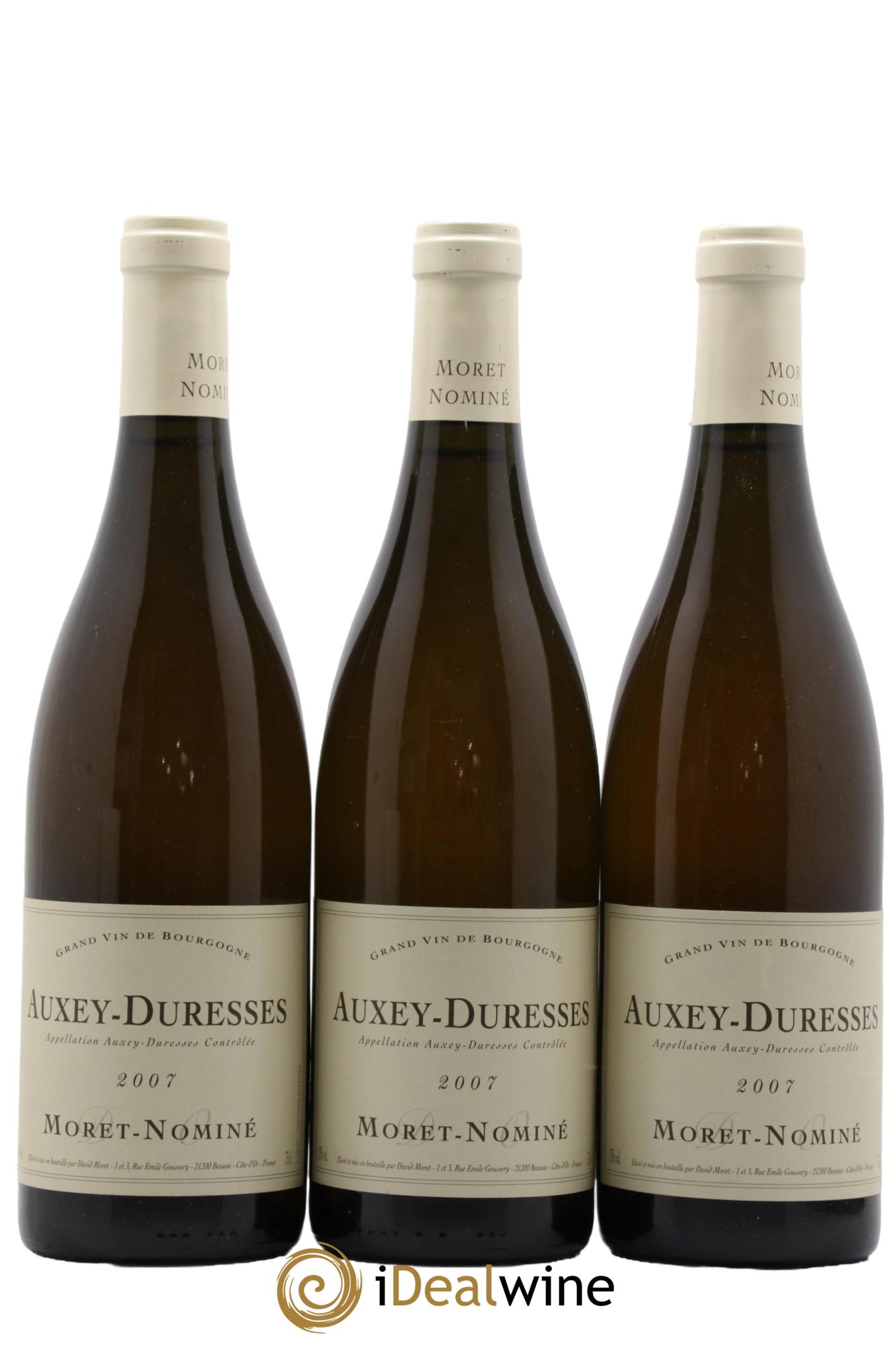 Auxey-Duresses Moret Nominé 2007 - Lot of 3 bottles - 0