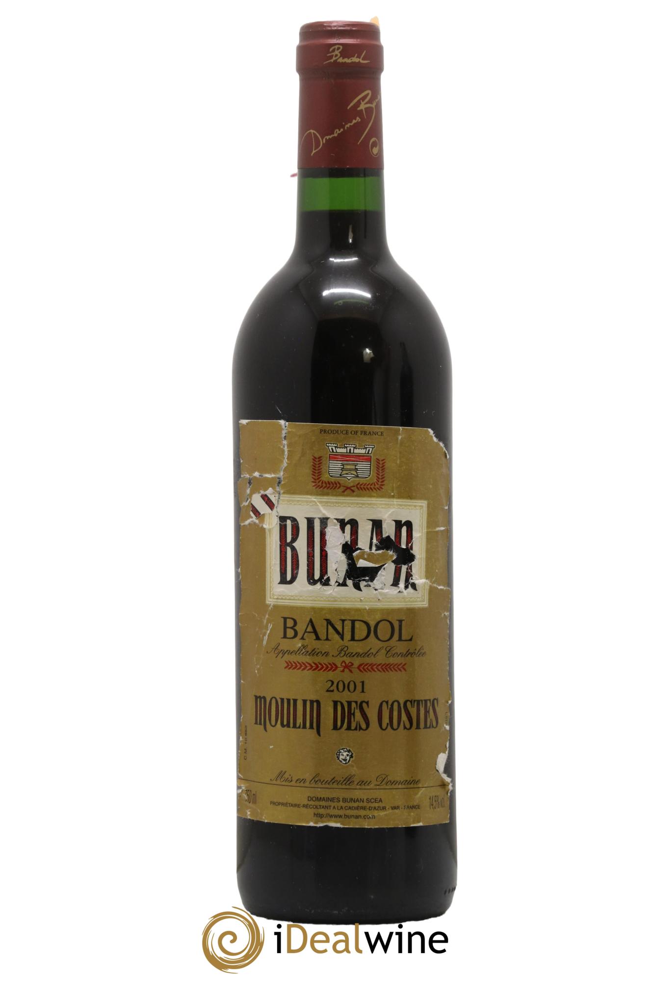 Bandol Moulin Des Costes Domaine Bunan 2001 - Posten von 1 Flasche - 0