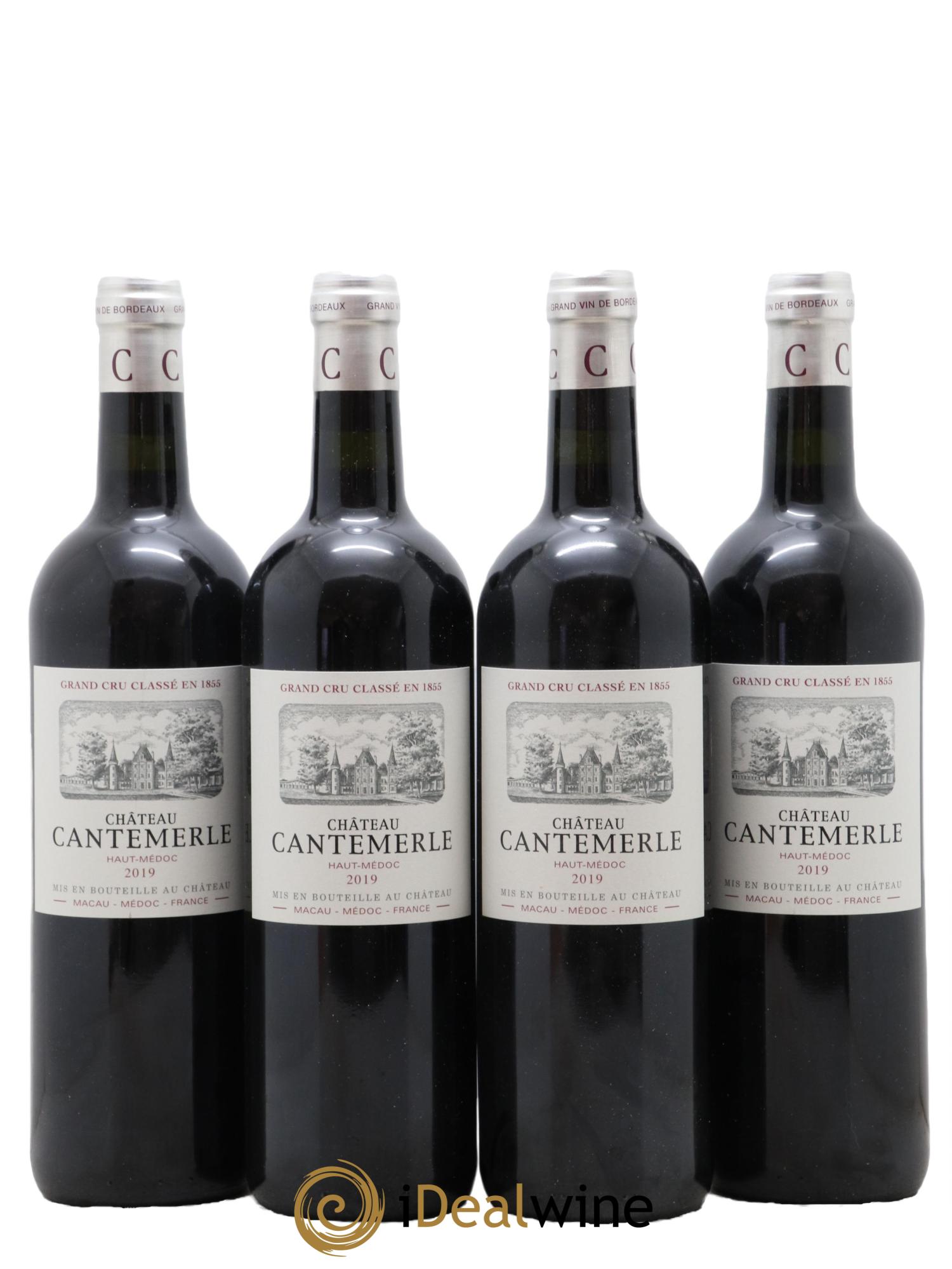 Château Cantemerle 5ème Grand Cru Classé  2019 - Lotto di 4 bottiglie - 0