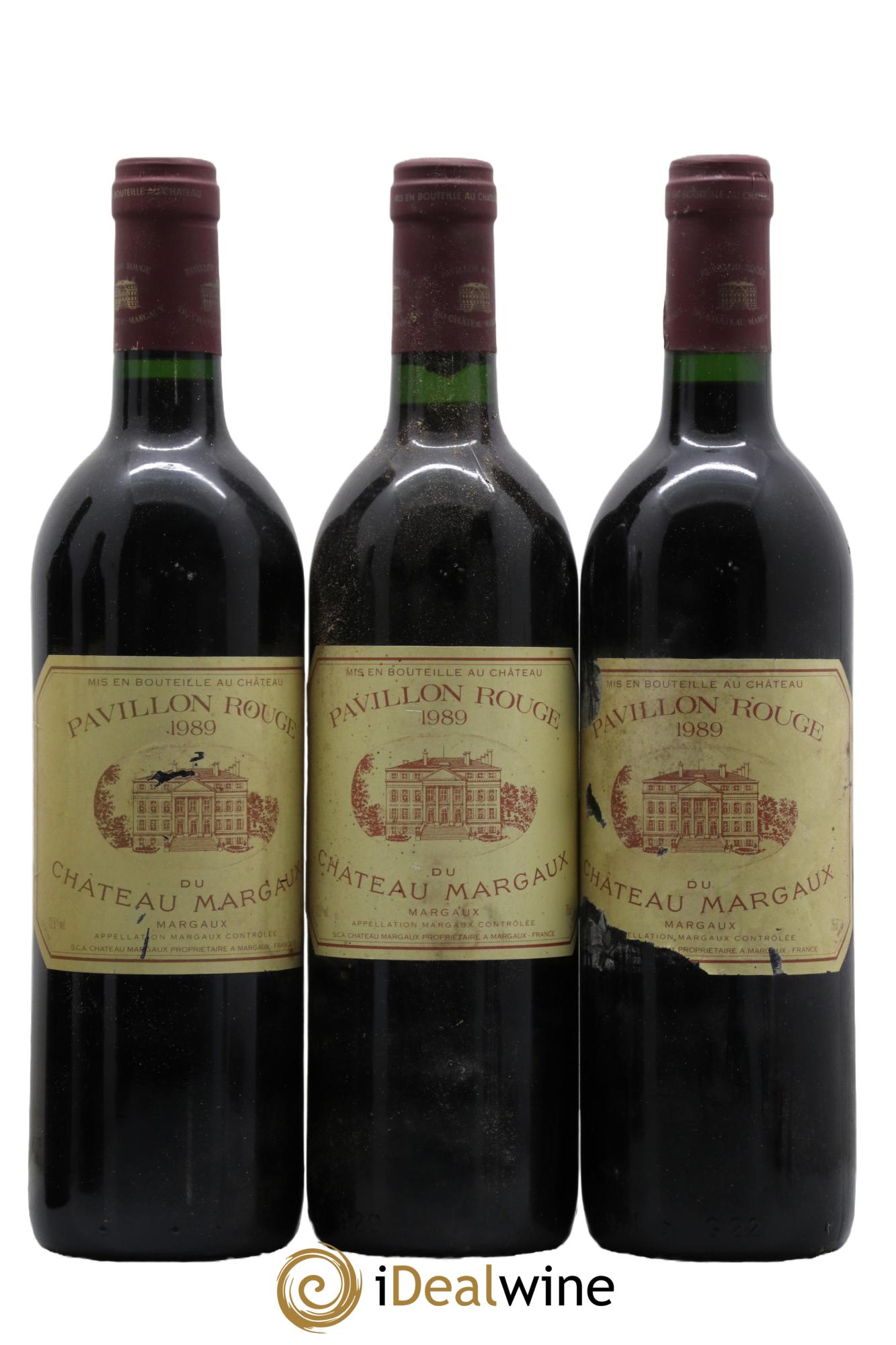 Pavillon Rouge du Château Margaux Second Vin 1989 - Lot de 3 bouteilles - 0