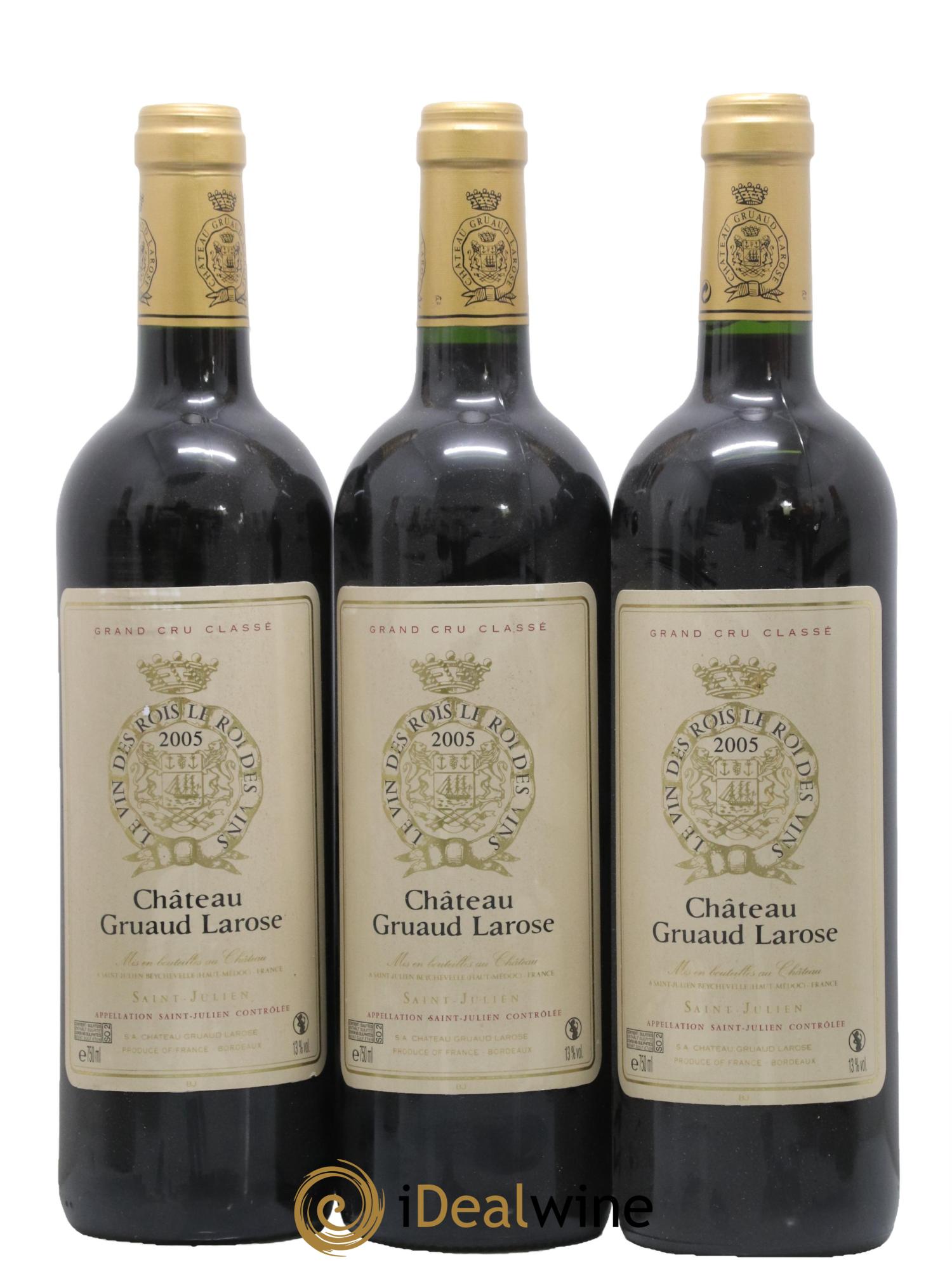 Château Gruaud Larose 2ème Grand Cru Classé 2005 - Lotto di 3 bottiglie - 0