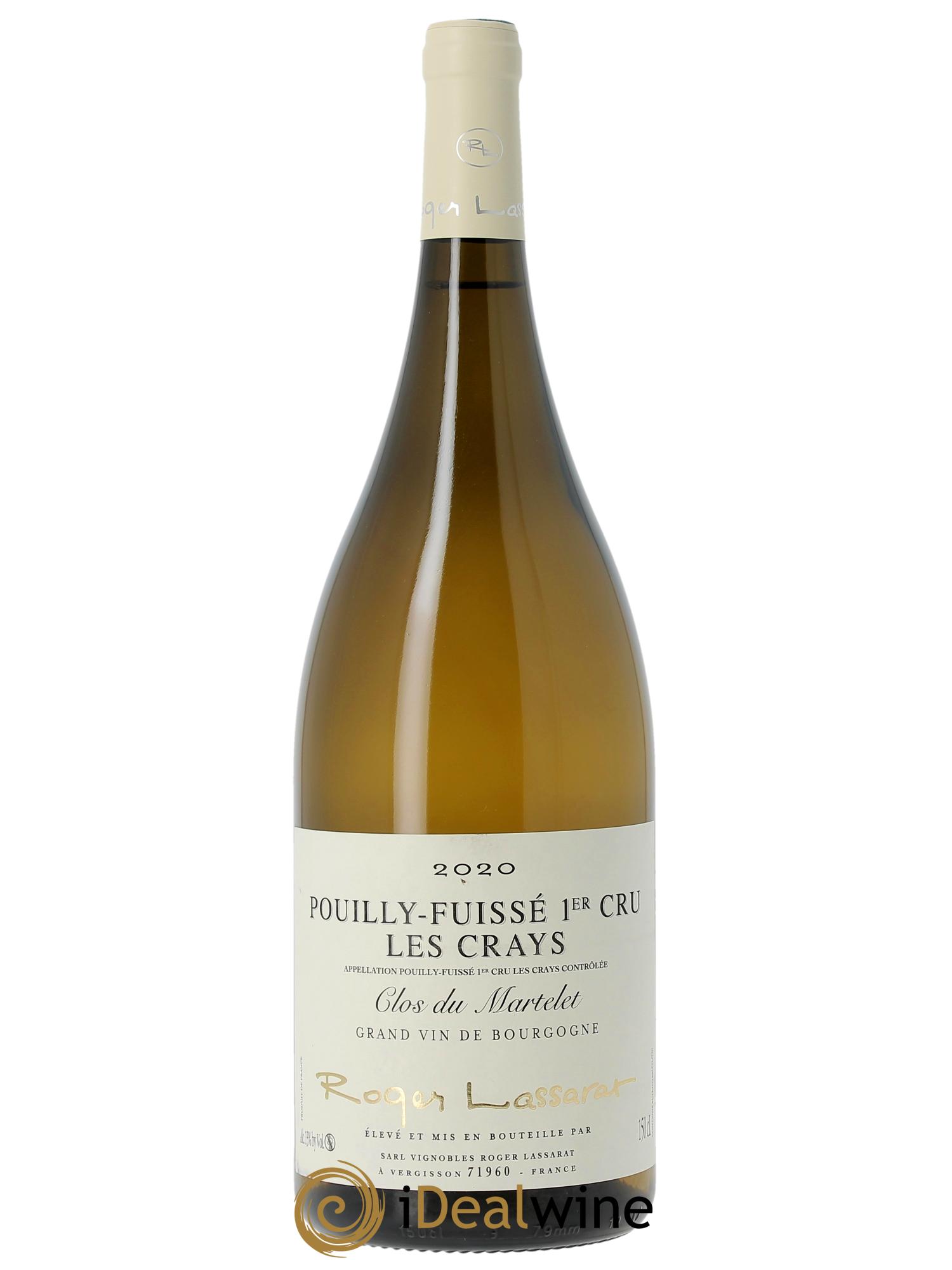 Pouilly-Fuissé 1er Cru Les Crays - Clos du Martelet Domaine Lassarat  2020 - Posten von 1 Magnum - 0