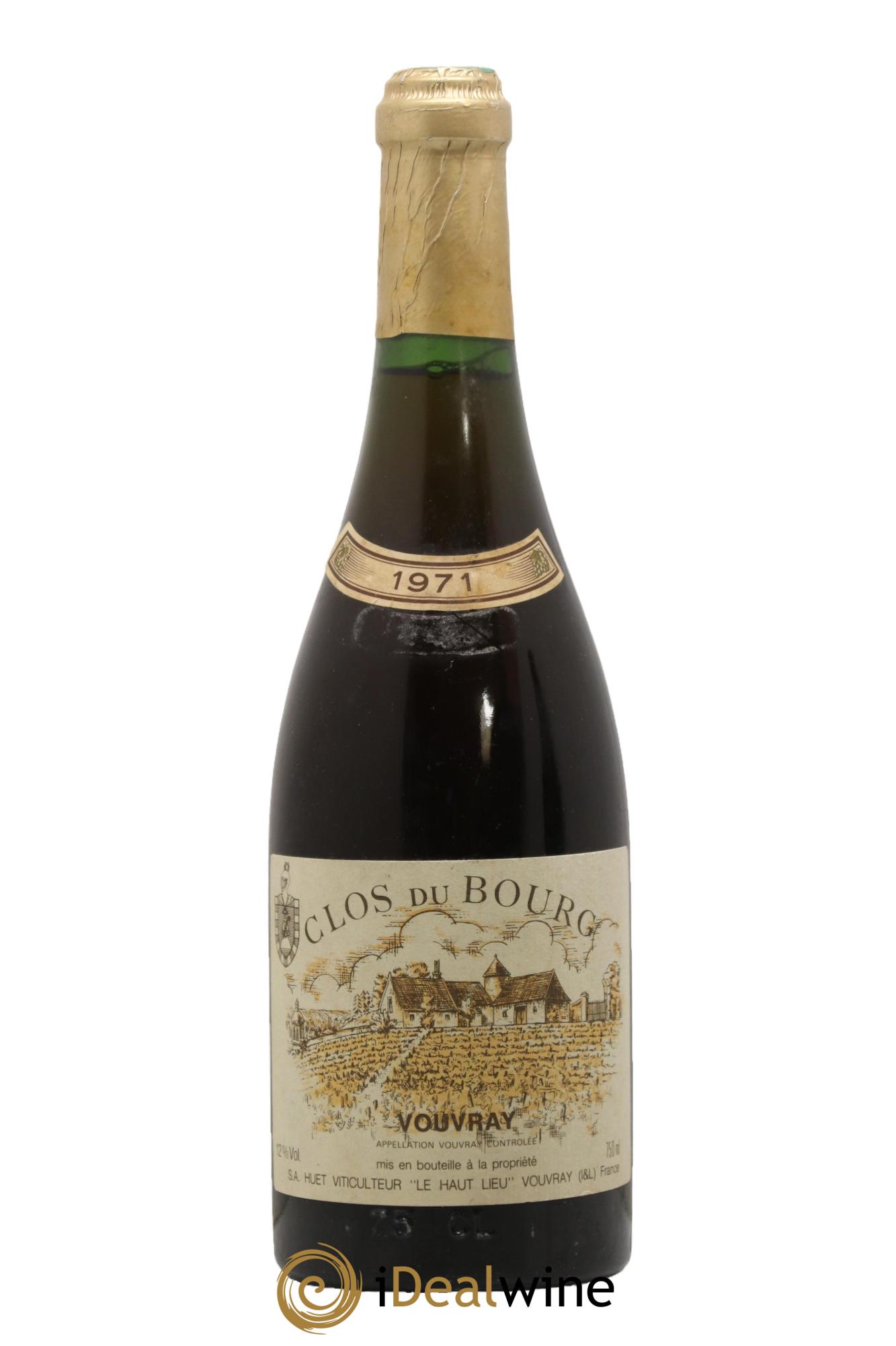 Vouvray Clos du Bourg Sec Domaine Huet 1971 - Posten von 1 Flasche - 0