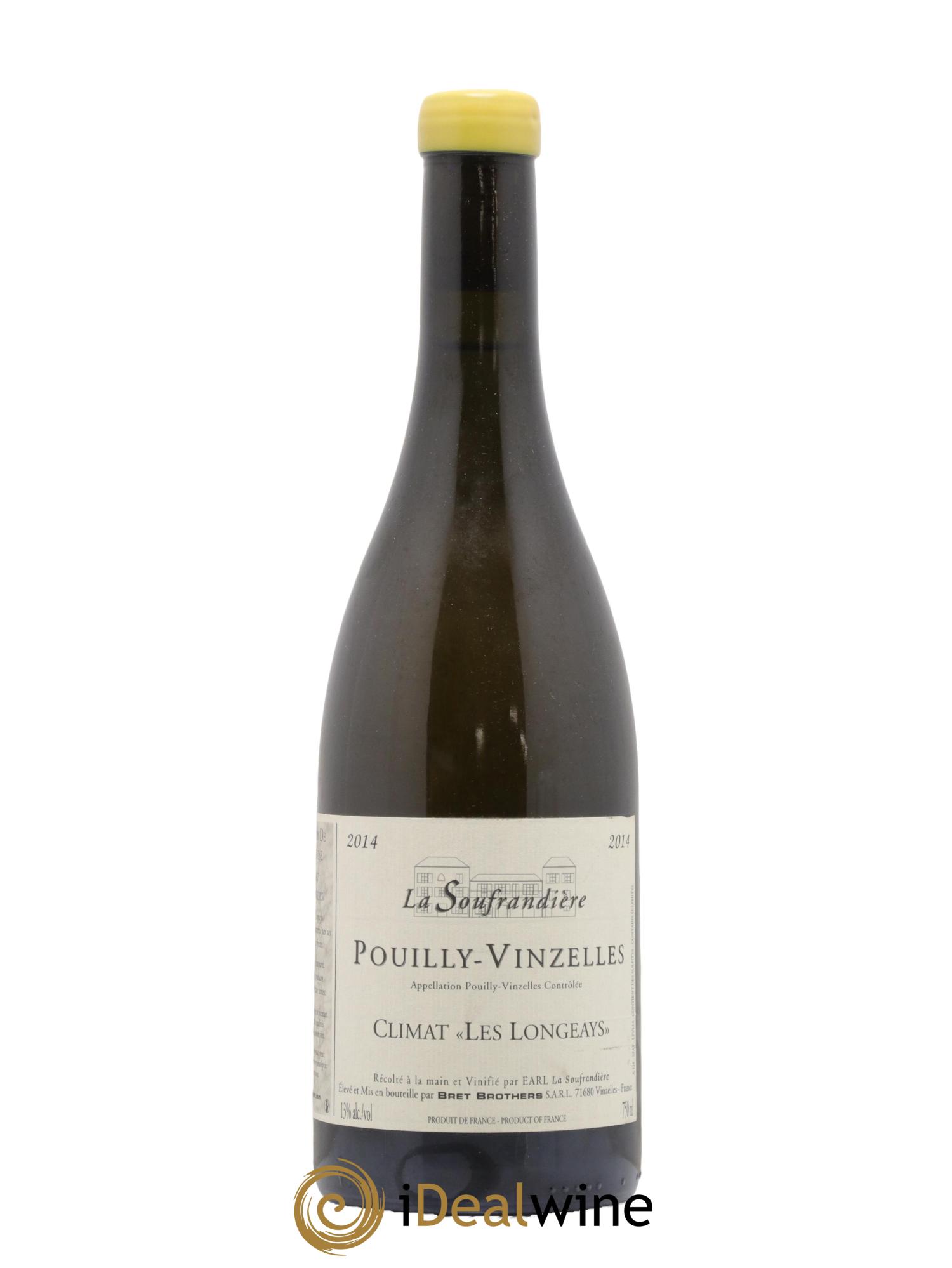 Pouilly-Vinzelles Les Longeays La Soufrandière - Bret Brothers 2014 - Posten von 1 Flasche - 0