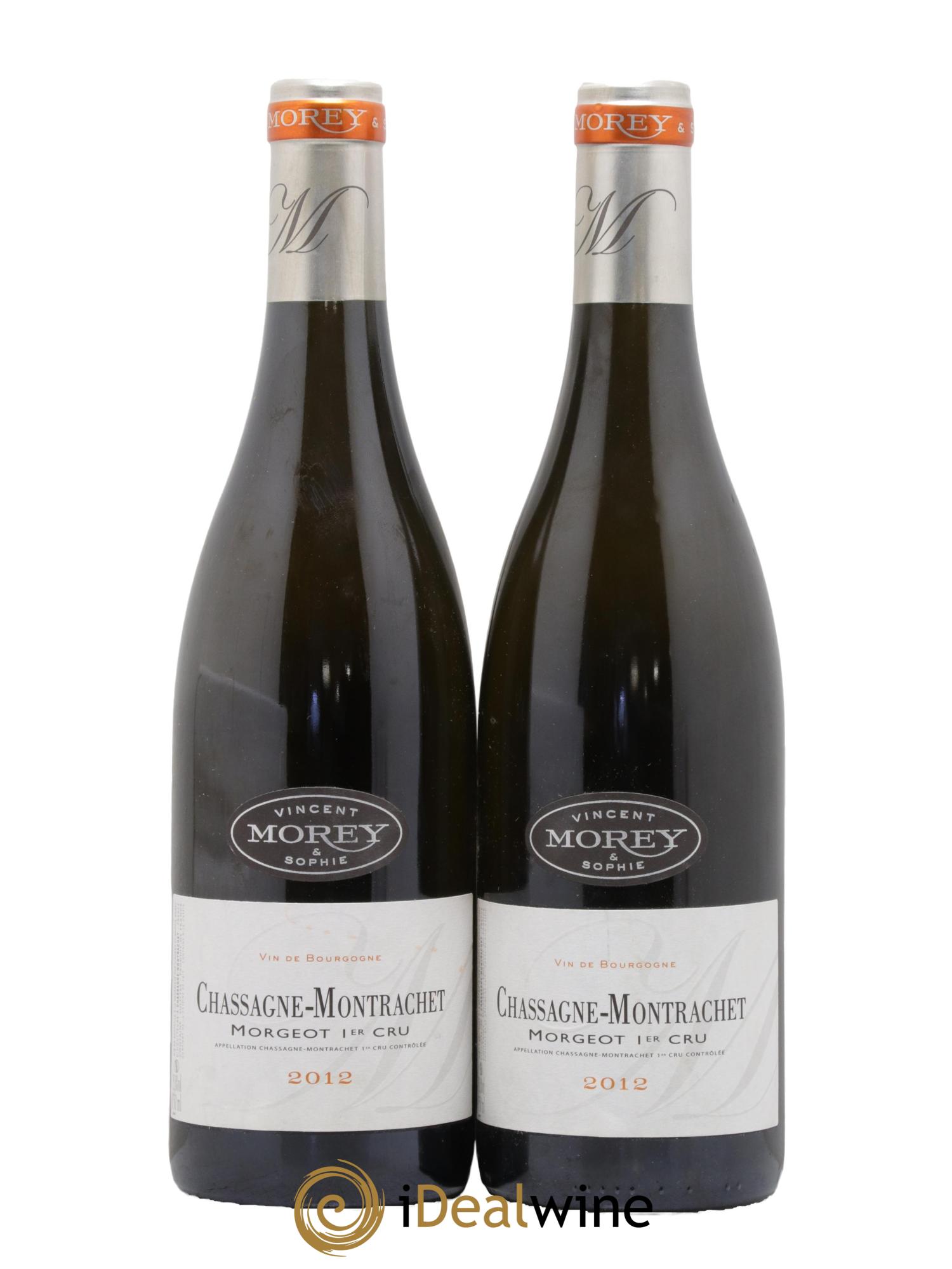 Chassagne-Montrachet 1er Cru Morgeot Vincent et Sophie Morey 2012 - Lot de 2 bouteilles - 0