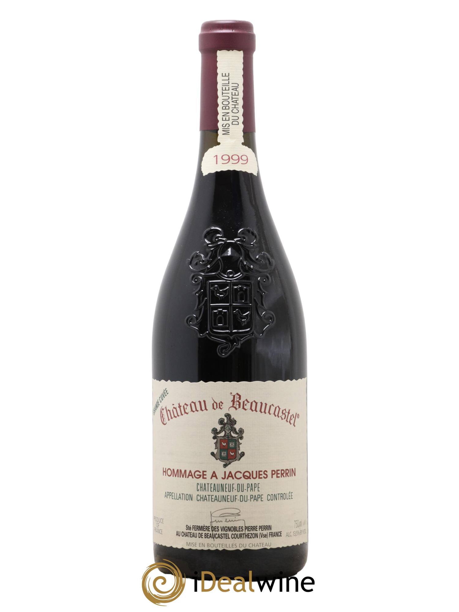 Châteauneuf-du-Pape Château de Château de Beaucastel Hommage à Jacques Perrin Famille Perrin 1999 - Lotto di 1 bottiglia - 0