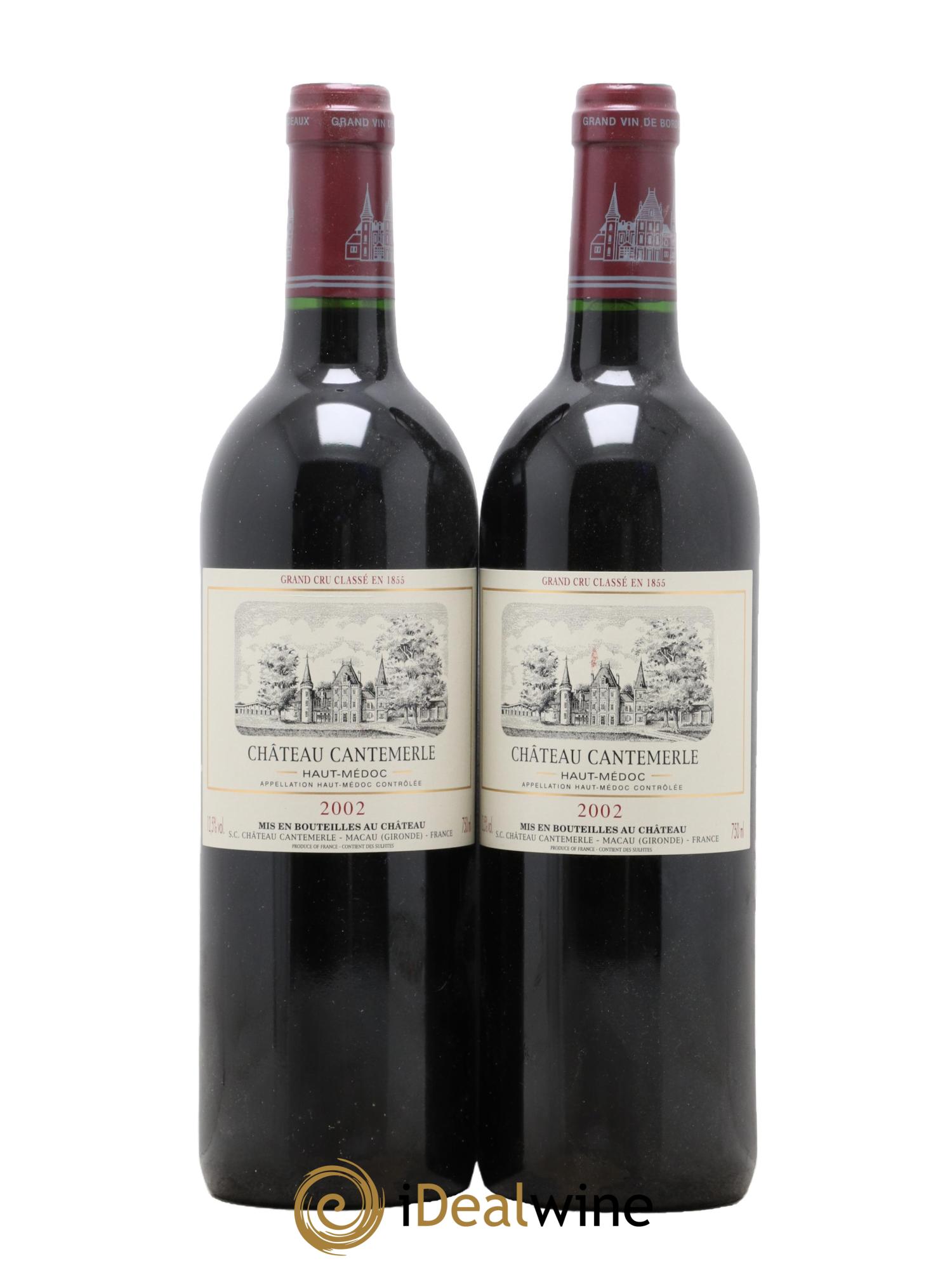 Château Cantemerle 5ème Grand Cru Classé 2002 - Lot de 2 bouteilles - 0