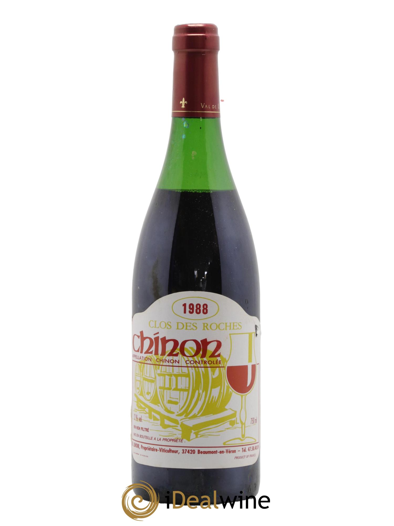 Chinon Les Roches Lenoir (Domaine) 1988 - Lot de 1 bouteille - 0