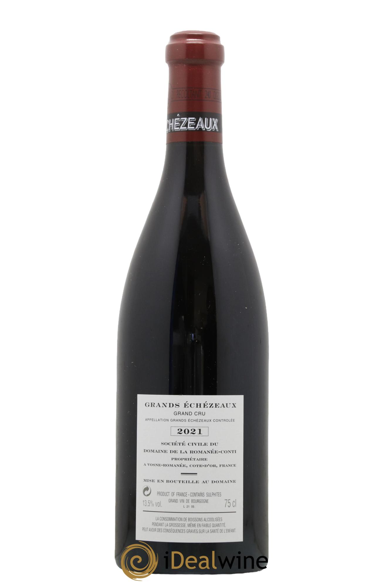 Grands-Echezeaux Grand Cru Domaine de la Romanée-Conti 2021 - Lot de 1 bouteille - 1