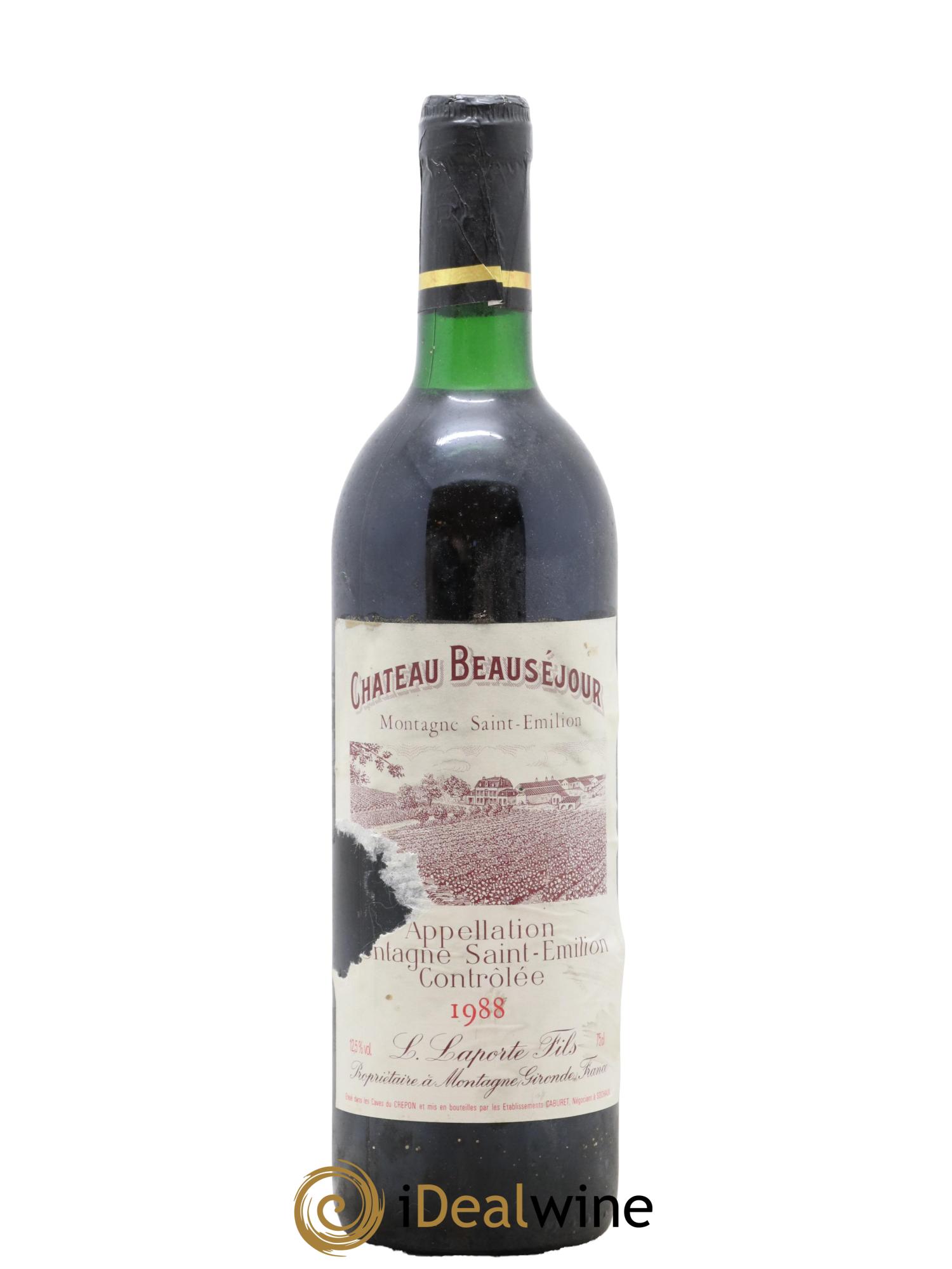 Montagne Saint-Émilion Château Beauséjour 1988 - Lot de 1 bouteille - 0