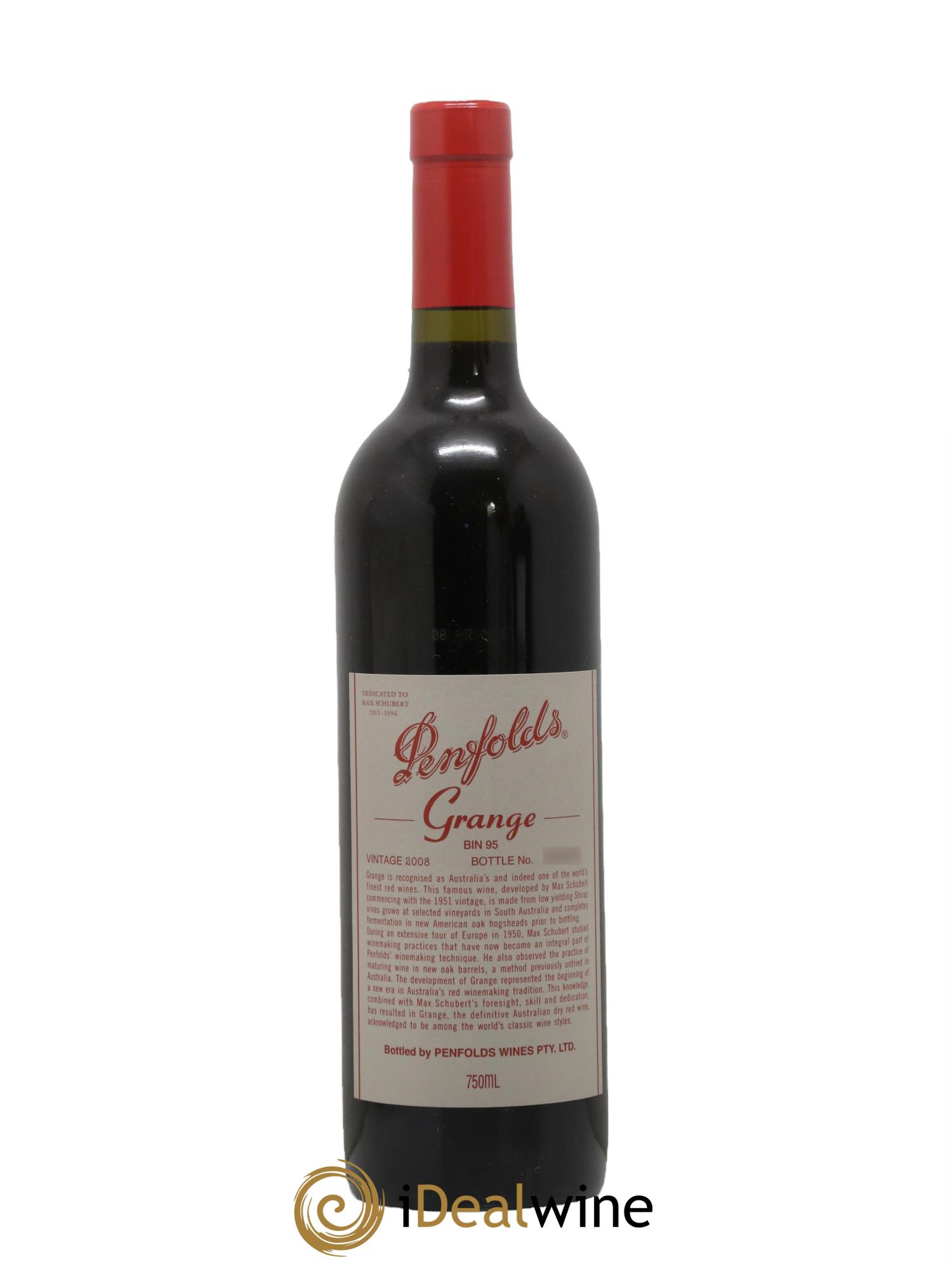 South Australia Penfolds Wines Grange Bin 95  2008 - Lot of 1 bottle - 0